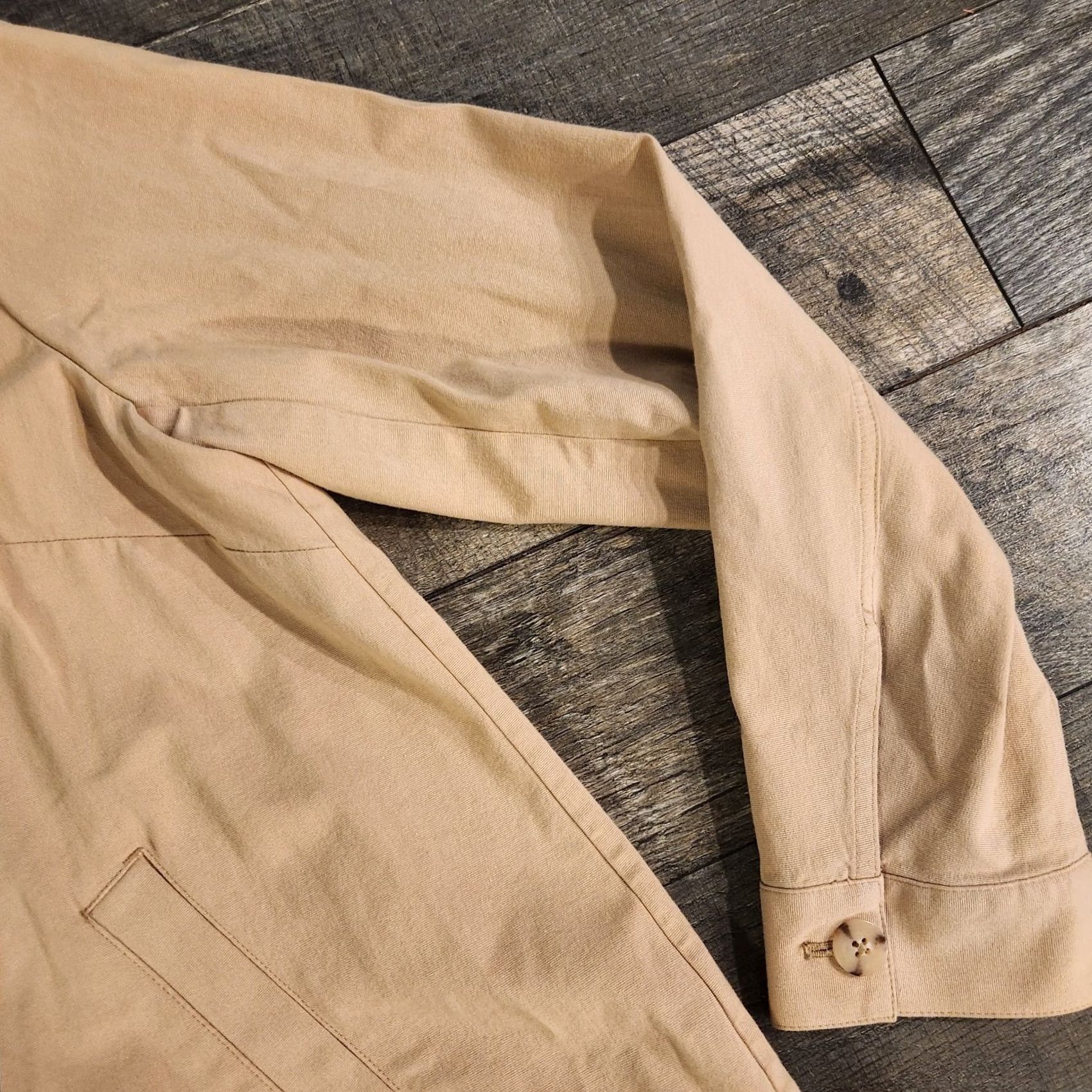 J. Jill J. Jill Jacket Womens Medium Tan Button Up Casual Mid Weight Jacket Coat Fall Size M / US 6-8 / IT 42-44 - 4 Thumbnail