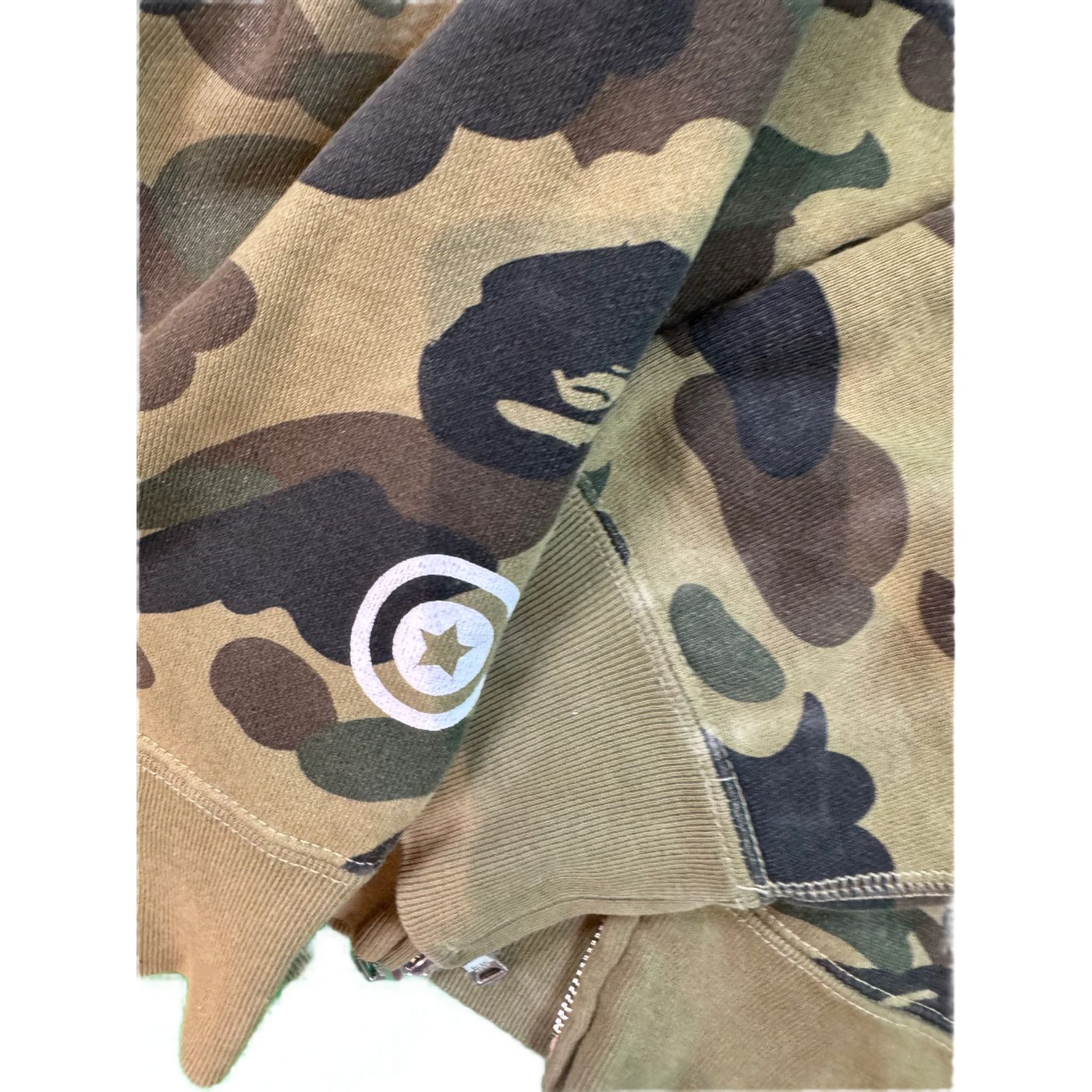 Bape BAPE Green Camo Shark Zip Up Hoodie Size US M / EU 48-50 / 2 - 4 Thumbnail