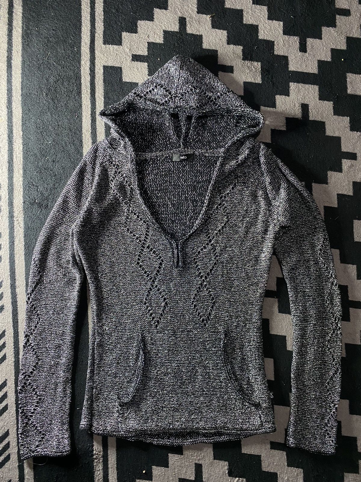 14th Addiction × KMRii × Yasuyuki Ishii Japanese ined knit glitter hoodie ifsixwasnine style Size US M / EU 48-50 / 2 - 1 Thumbnail