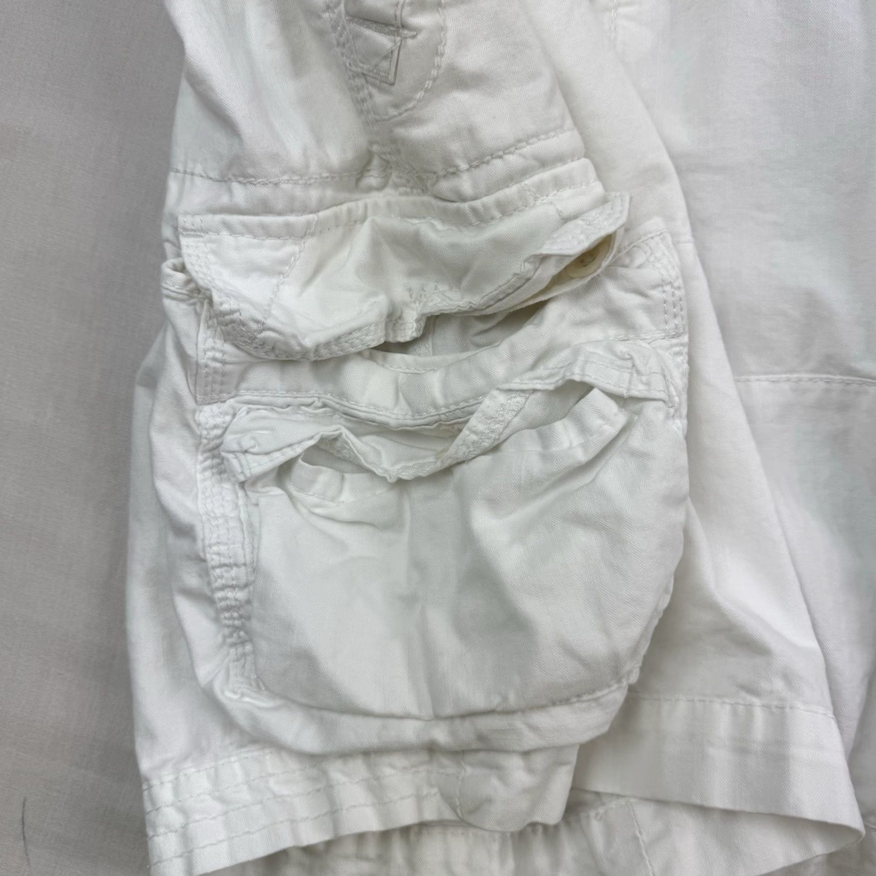 Polo Ralph Lauren VINTAGE Polo Ralph Lauren Cargo Shorts Men 38 White Solid Casual 90s Y2K Hipster Baggy Cargo Shorts Men Size US M / EU 48-50 / 2 - 3 Thumbnail