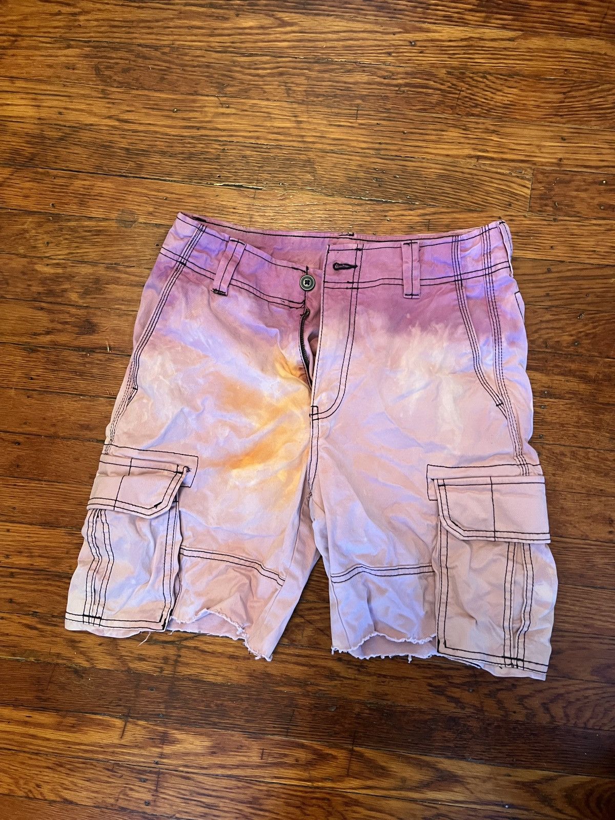 Vintage Custom Dyed Cargo Shorts Size US 30 / EU 46 - 2 Thumbnail