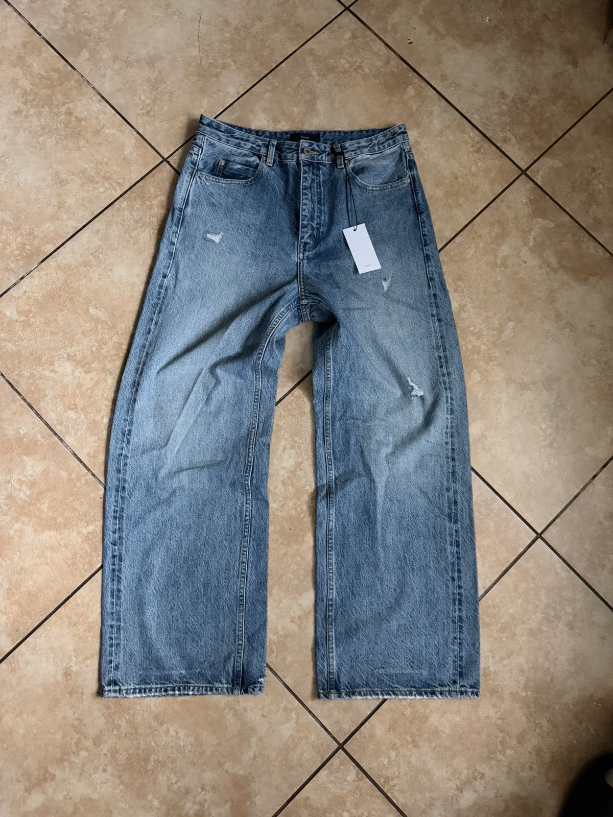 Vuja De Vuja De Steve Distressed Selvedge Jeans | Grailed