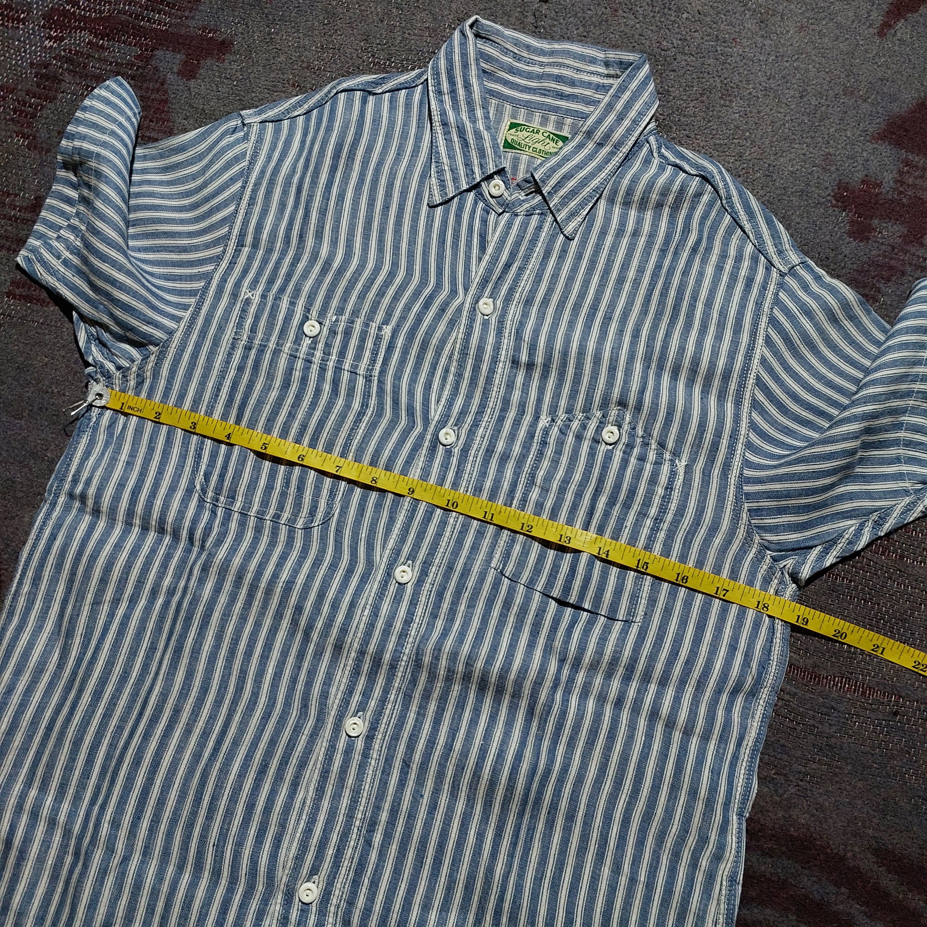 Sugar Cane Sugar Cane chambray stripes blue shirt Size US M / EU 48-50 / 2 - 8 Thumbnail