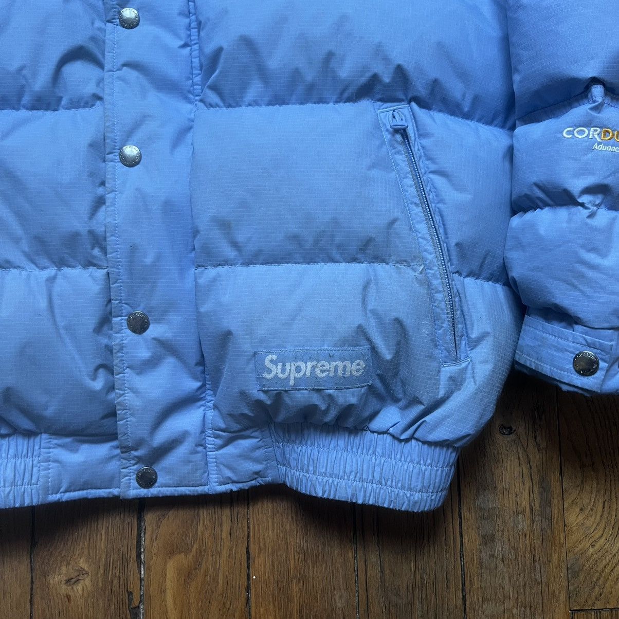 Supreme Supreme Facemask Fill-700 Down Puffer Jacket Light Blue M Size US M / EU 48-50 / 2 - 2 Thumbnail