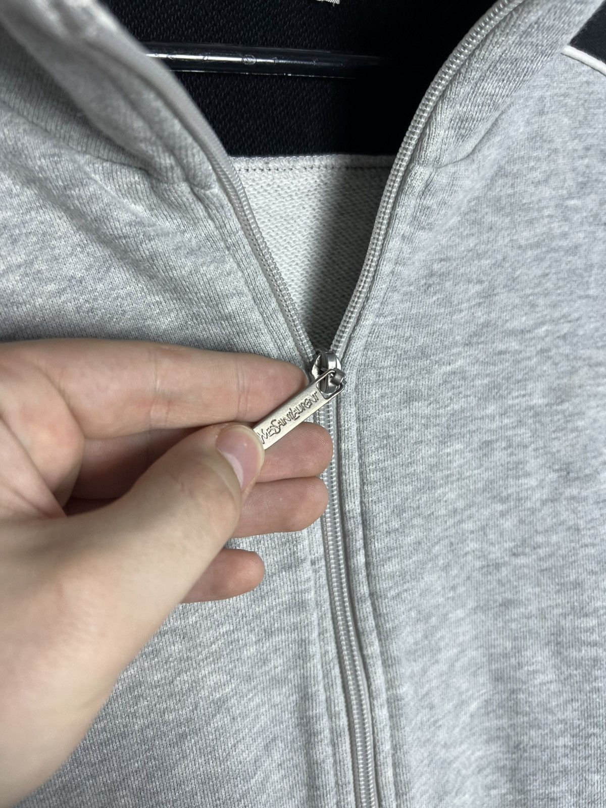 Luxury Zip Sweatshirt Yves Saint Lauren Striped Vintage Y2k