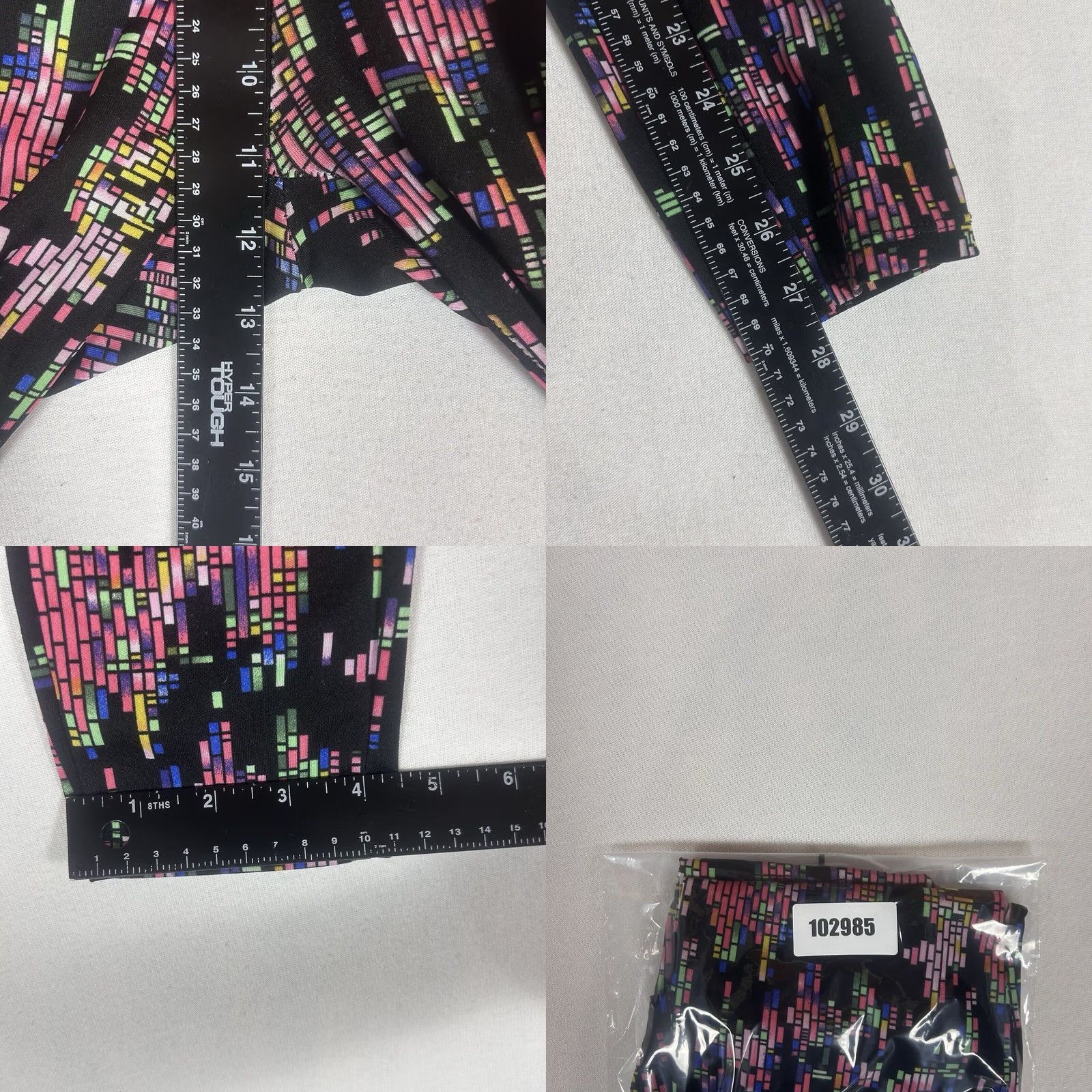 Nike Nike AQ Sport Leggings Joggers Womens M Black Abstract Pockets Run Gym Yoga Size 32" / US 10 / IT 46 - 8 Thumbnail