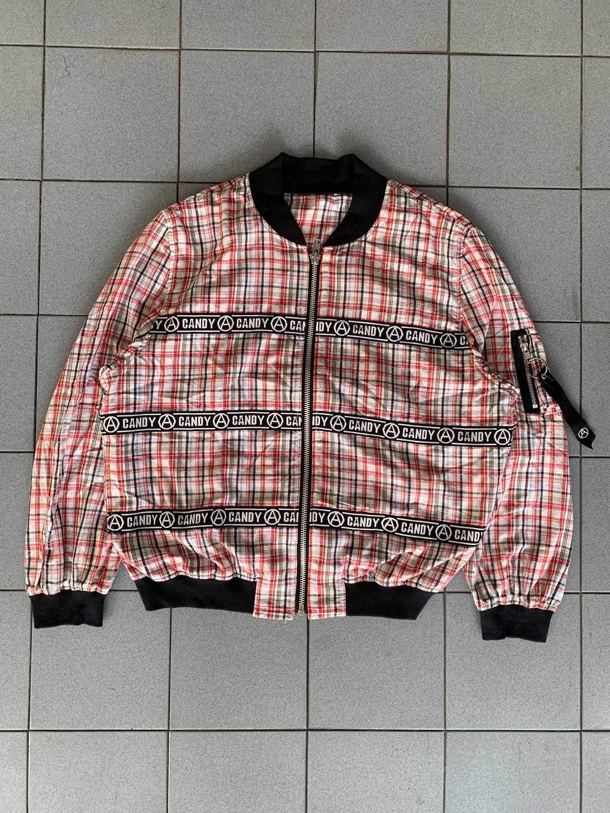 If Six Was Nine Vintage Candy Stripper “Candy” Stripes Plaid Punk jacket Size US M / EU 48-50 / 2 - 1 Thumbnail