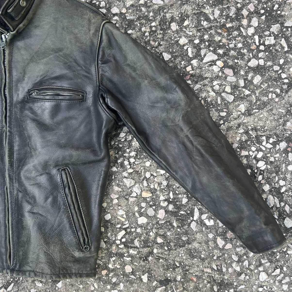 Schott “VINTAGE” SCHOTT BLACK LEATHER JACKET Size US M / EU 48-50 / 2 - 7 Thumbnail