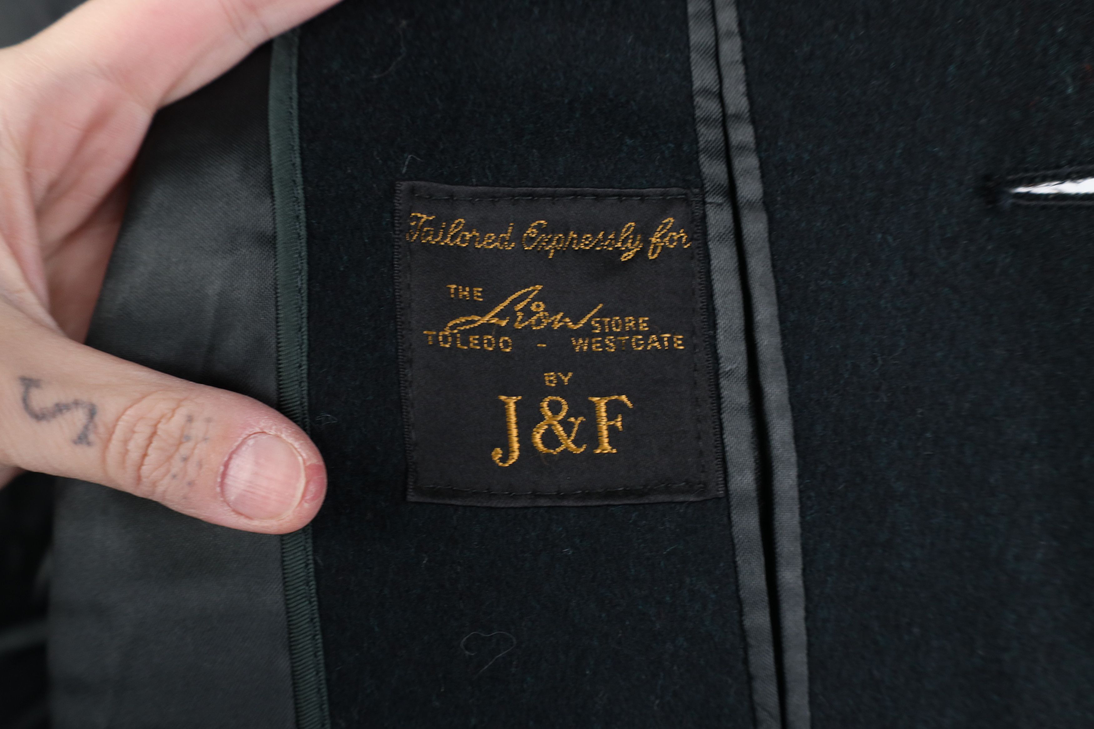 Vintage Vintage 40s Joseph Feiss Overcoat Jacket Green Black USA Size US XXL / EU 58 / 5 - 9 Thumbnail