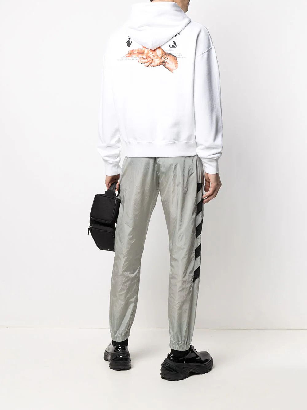 Off-White White Pascal Hand Gun Logo Oversized Hoodie Size US XXS / EU 40 - 3 Thumbnail