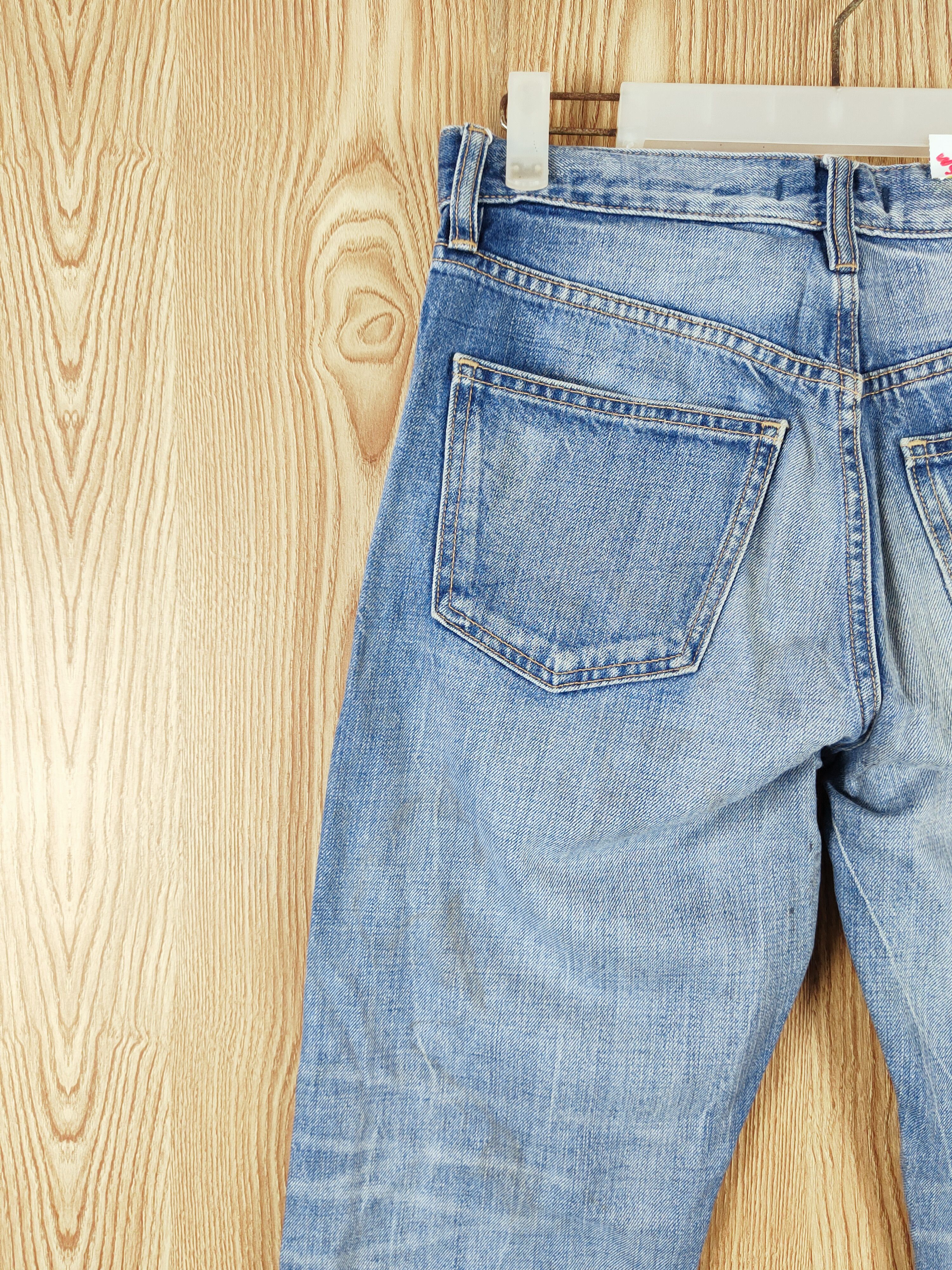 Japanese Brand Uniqlo japan vintage Blue Distressed Ripped Jeans #W532 Size US 30 / EU 46 - 8 Thumbnail