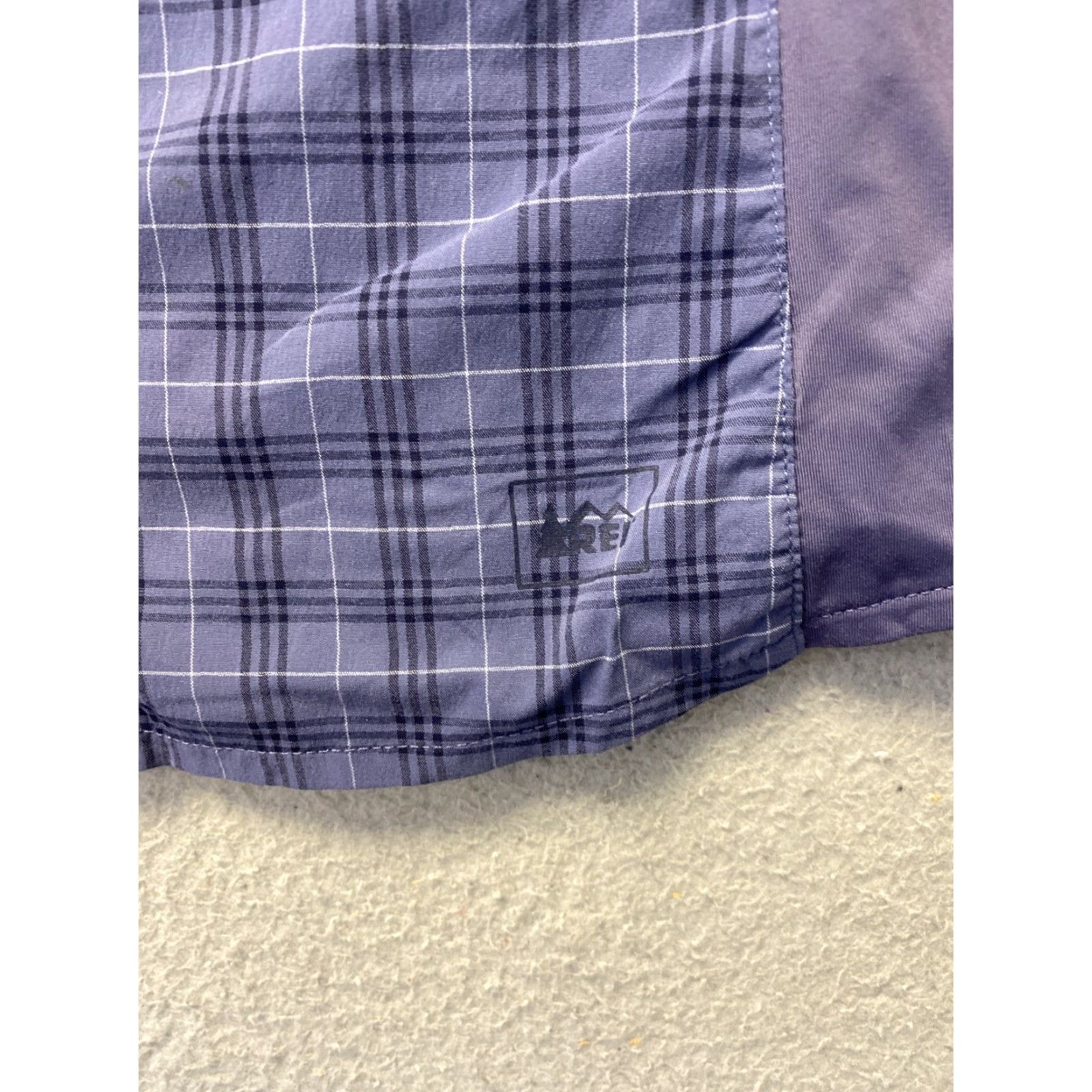 Vintage REI Shirt Womens XS Long Sleeve Pockets Button Front Casual Plaid 100-77 Lavender Blue Cotton Nylon Polyester Wool Knit Regulation Regular Cheap? Size XS / US 0-2 / IT 36-38 - 5 Thumbnail