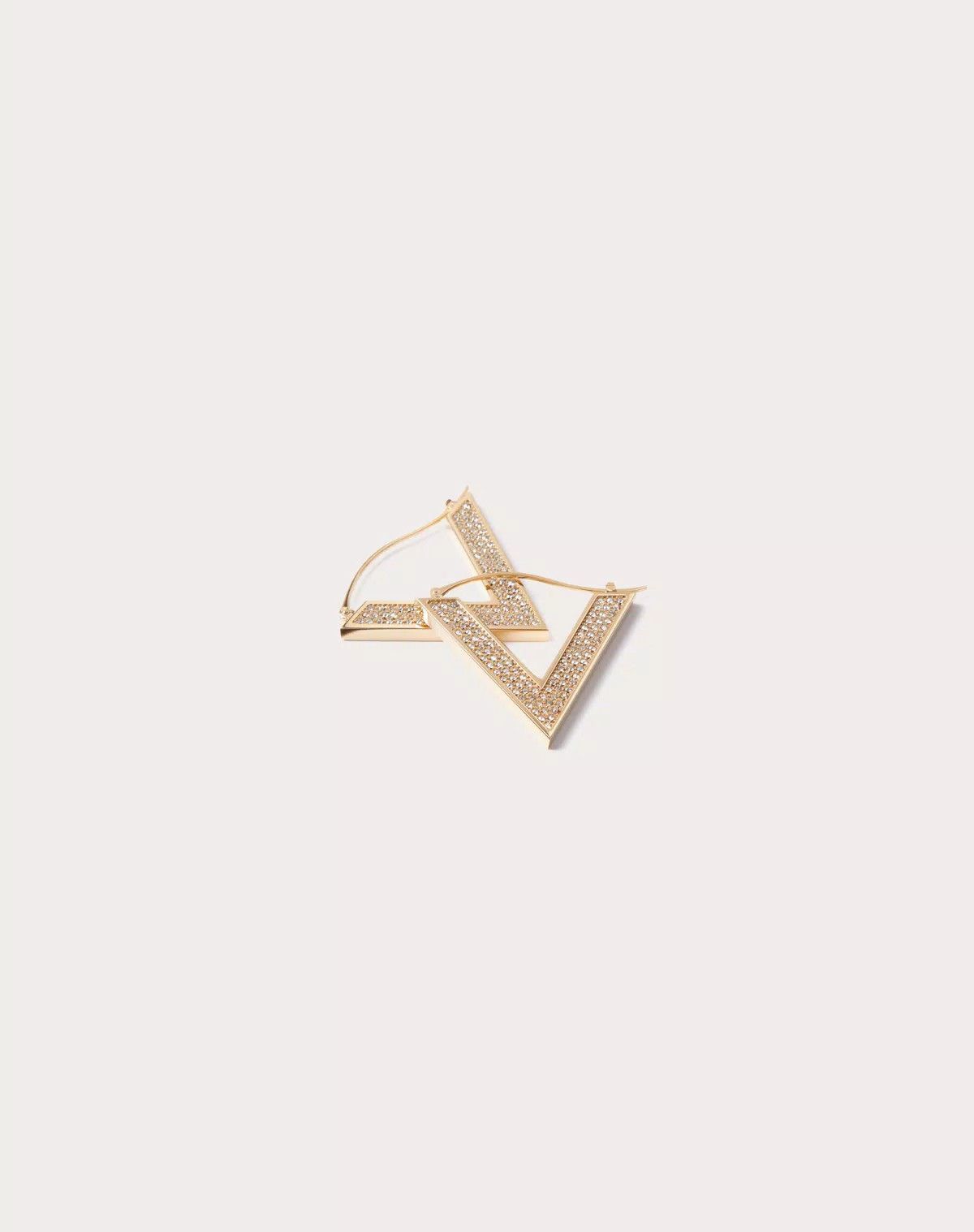 Valentino oc11z0725 Size:OS/Swarovski® Crystal Earrings in Golden Size ONE SIZE - 2 Thumbnail