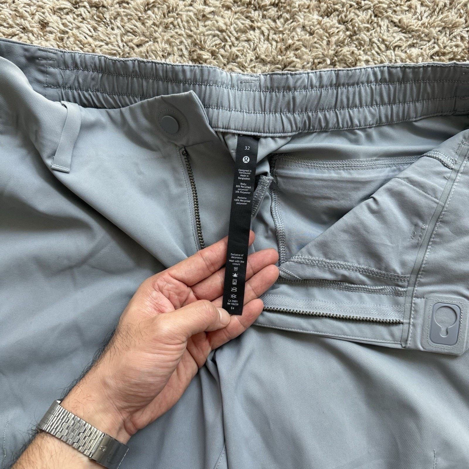 Lululemon Lululemon Pants Men’s 32 Rhino Gray Fixed Waist Cargo 32 Size US 32 / EU 48 - 6 Thumbnail