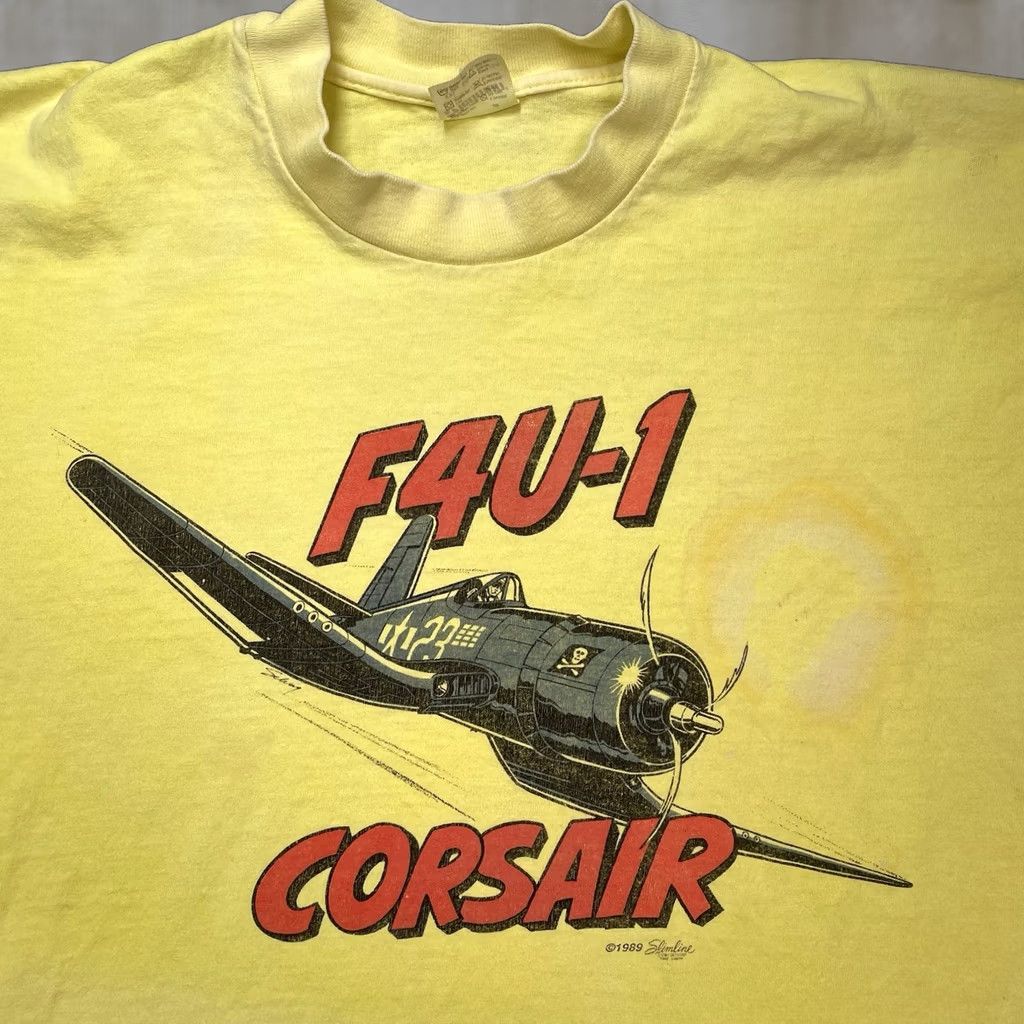 Vintage VINTAGE World War 2 Shirt Mens 2XL Goodyear 80s Military Plane Tee Yellow Size US XXL / EU 58 / 5 - 1 Thumbnail