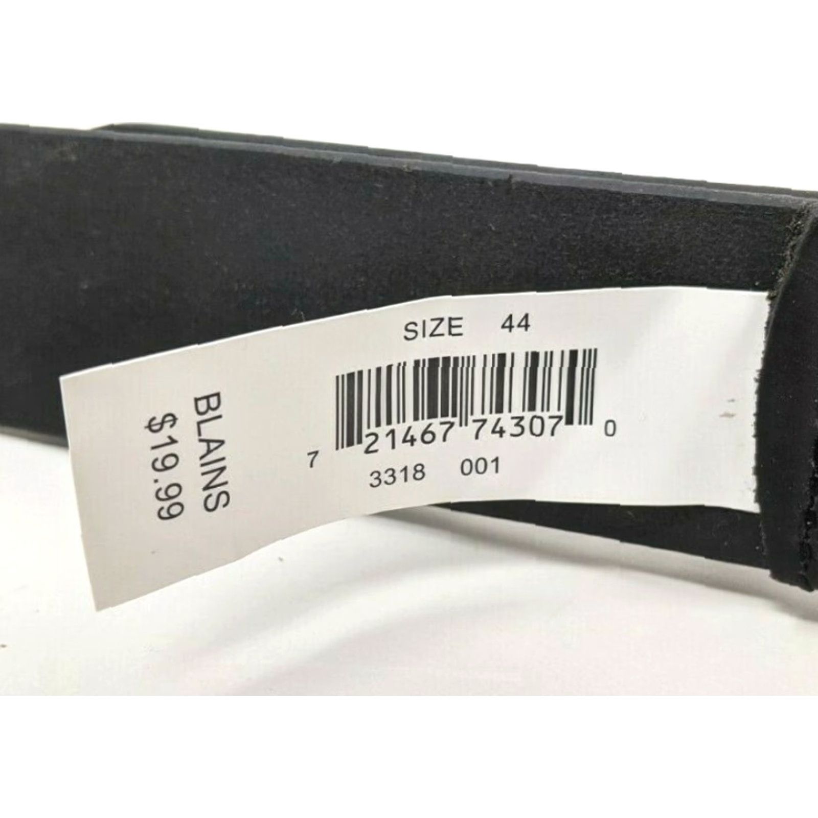 Vintage Work n' Sport Leather Black Belt 44 Mens Buckle Size 44 - 5 Thumbnail