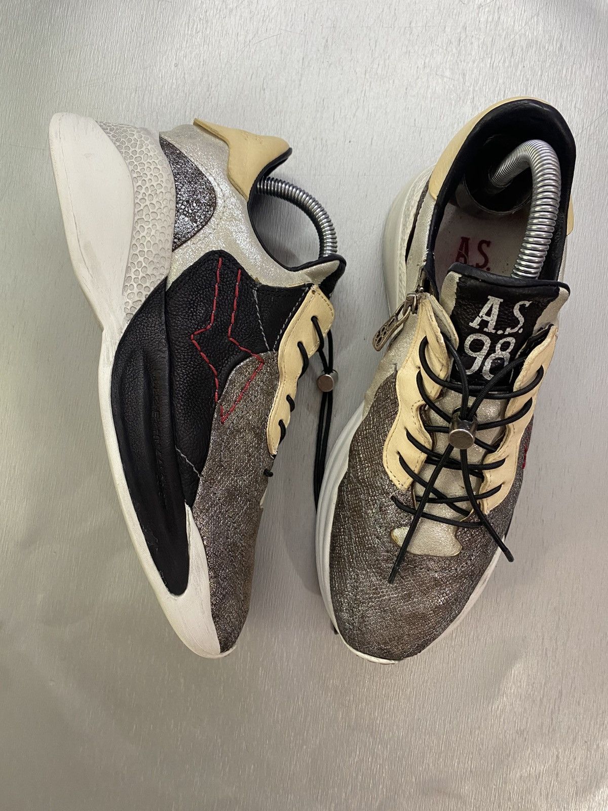 A.S.98 Airstrips A.S 98 Women’s Casual Leather Sneakers size 38 Size US 7 / IT 37 - 3 Thumbnail