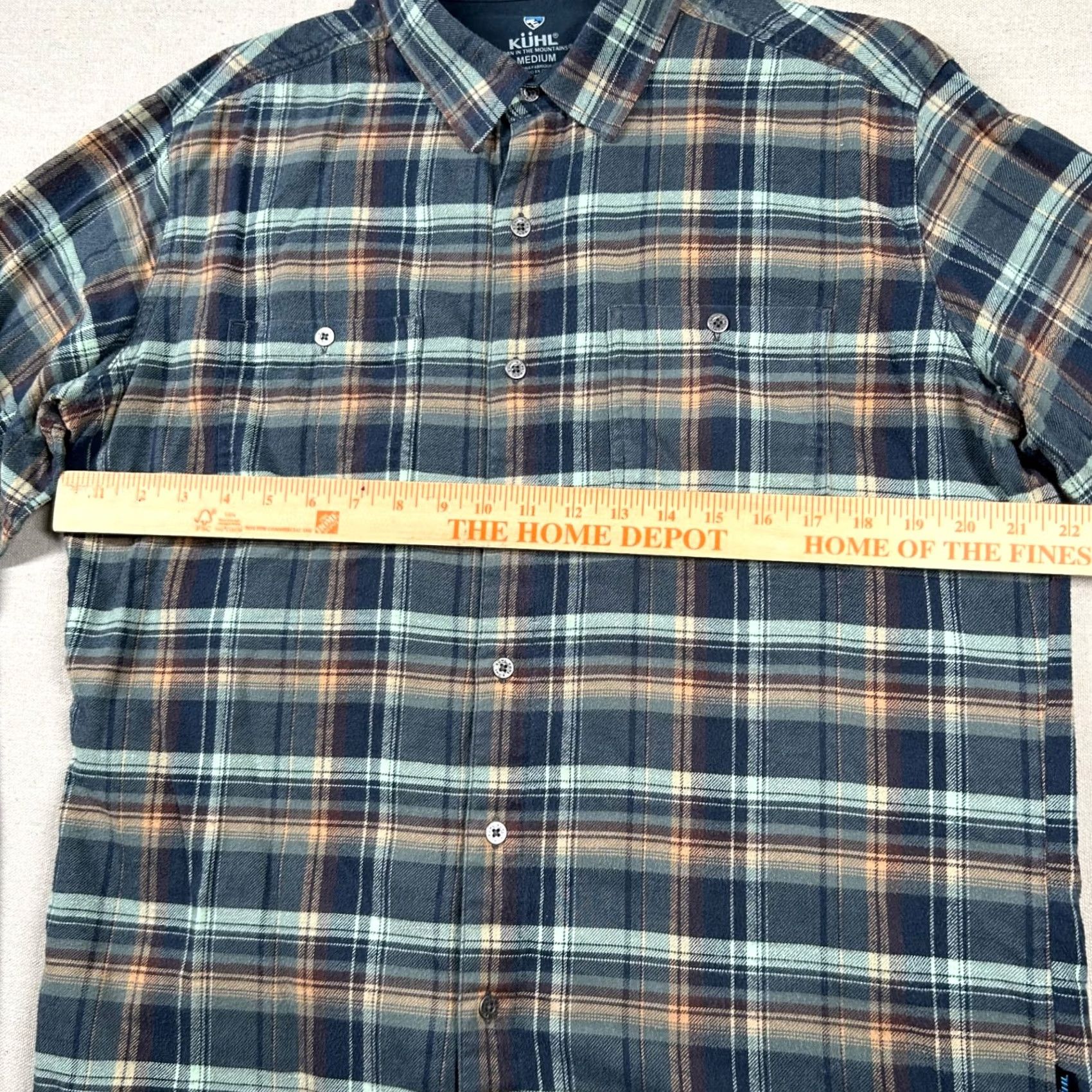 Vintage Kuhl Shirt Mens M Light Weight Flannel Plaid Button-Up Tencel Lyocell Cotton Outdoor Hiking Collection Size US M / EU 48-50 / 2 - 7 Thumbnail