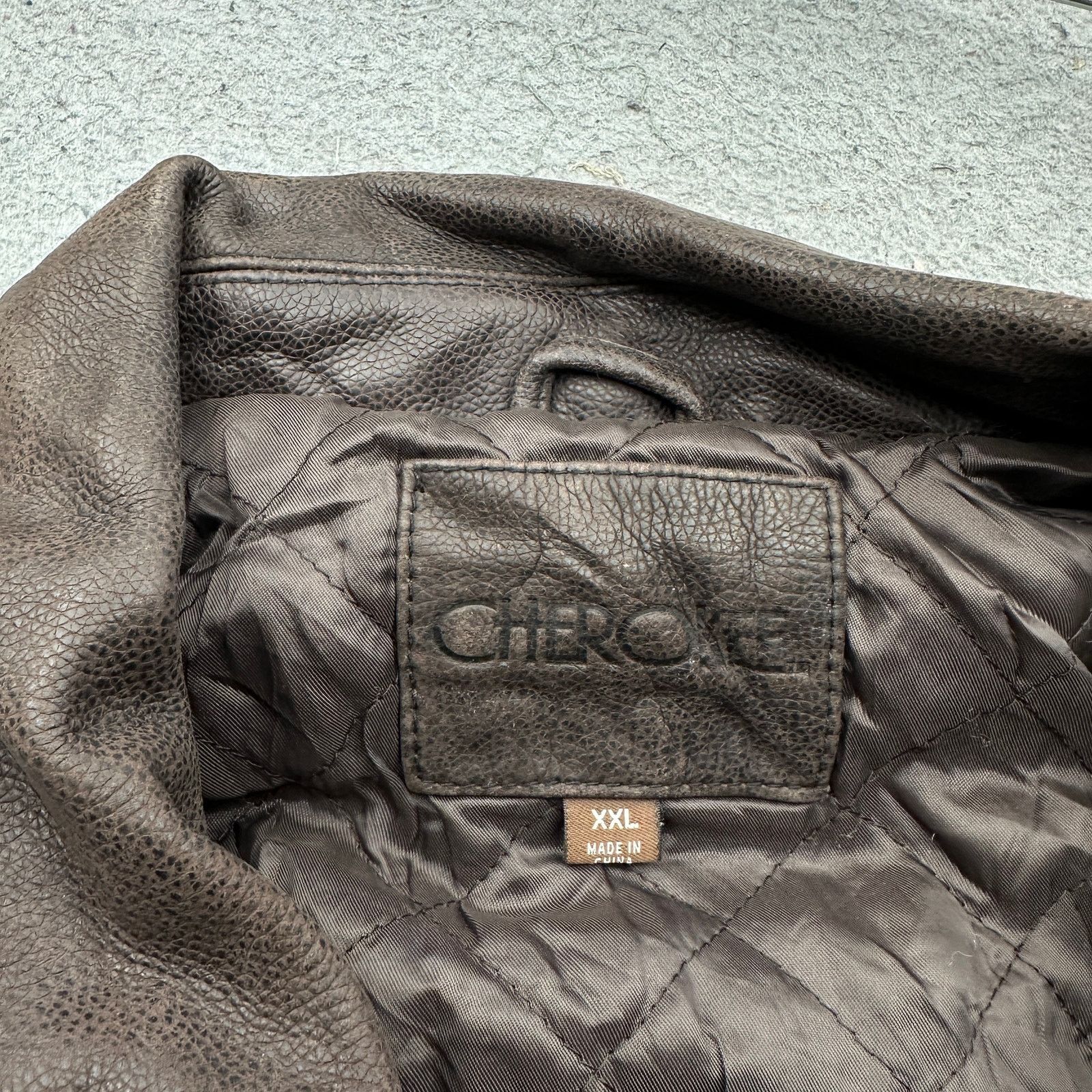 Cherokee Vintage Cherokee Leather Jacket Mens XXL Brown Quilted Size US XXL / EU 58 / 5 - 3 Thumbnail