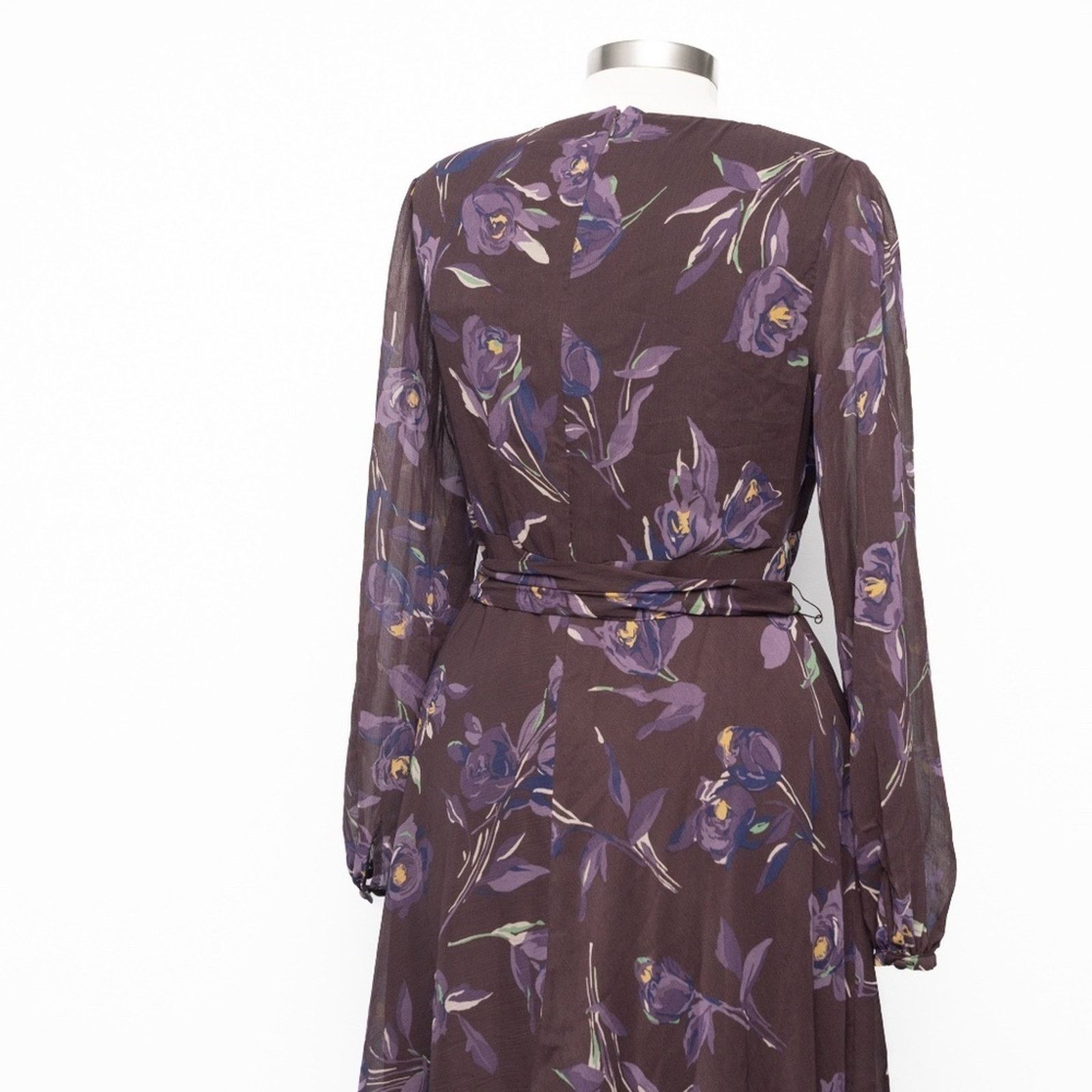 Lauren Ralph Lauren Lauen Ralph Lauren. Floral Belted Crinkle Georgette Dress Size XL / US 12-14 / IT 48-50 - 9 Thumbnail