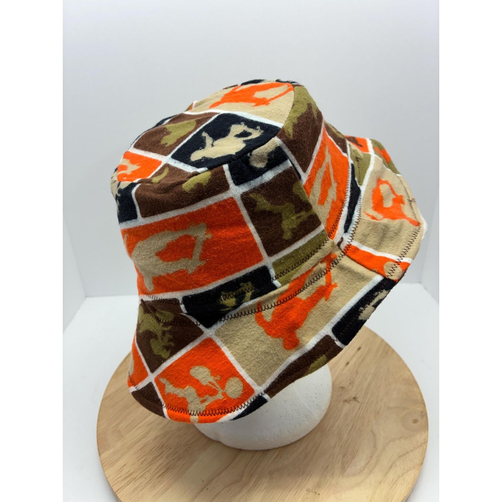 Other Upcycled Skater Patchwork Print Bucket Hat – Small – Felt Size ONE SIZE - 7 Thumbnail