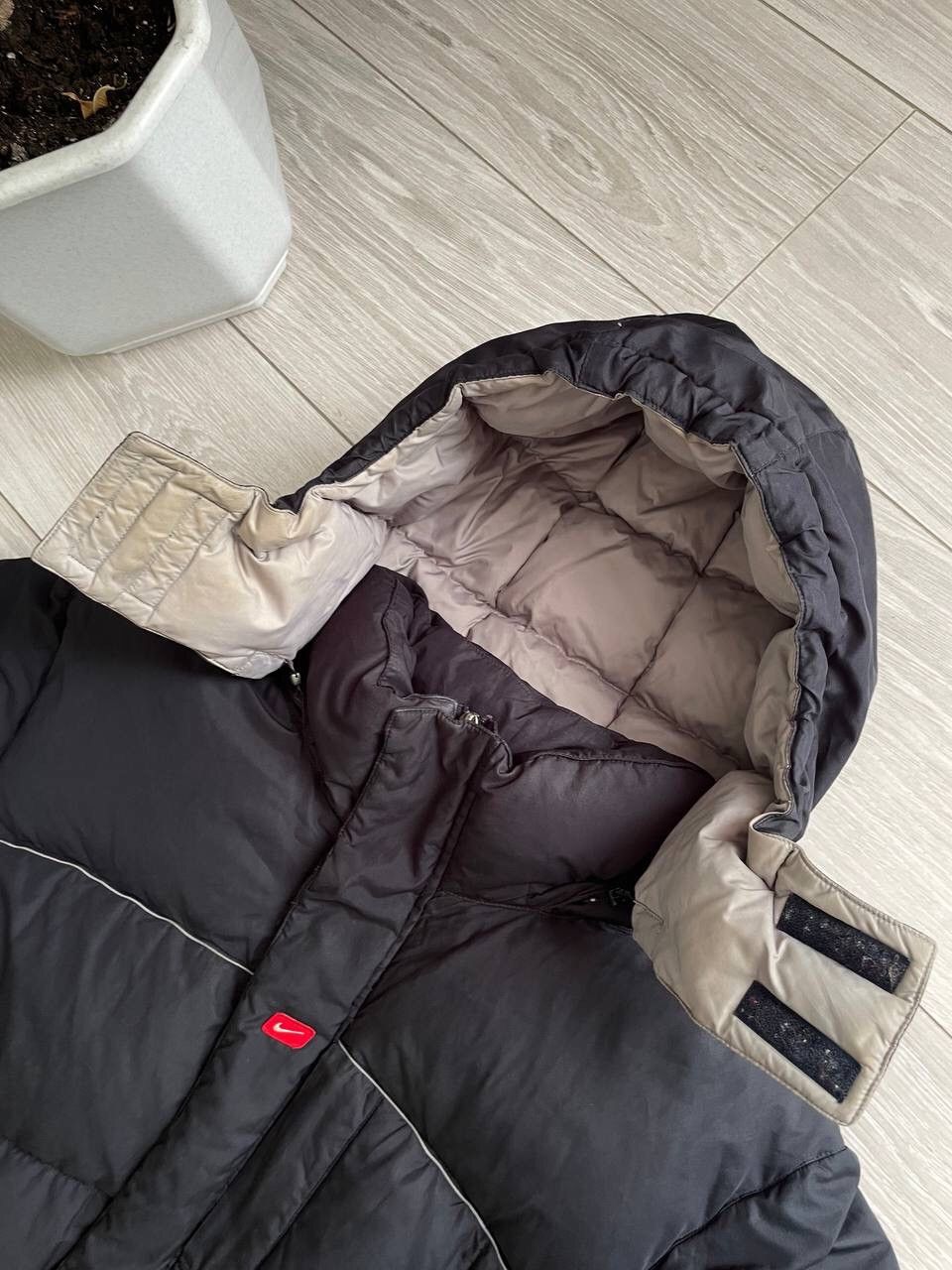 Nike × Vintage Vintage Nike Center Logo Swoosh Puffer Down Jacket Size US M / EU 48-50 / 2 - 8 Thumbnail