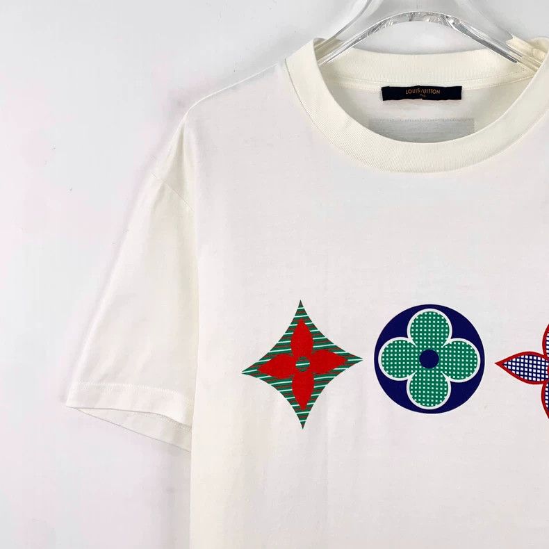 Louis Vuitton Louis Vuitton White presbyopic printed cotton crewneck sho Size US M / EU 48-50 / 2 - 3 Thumbnail