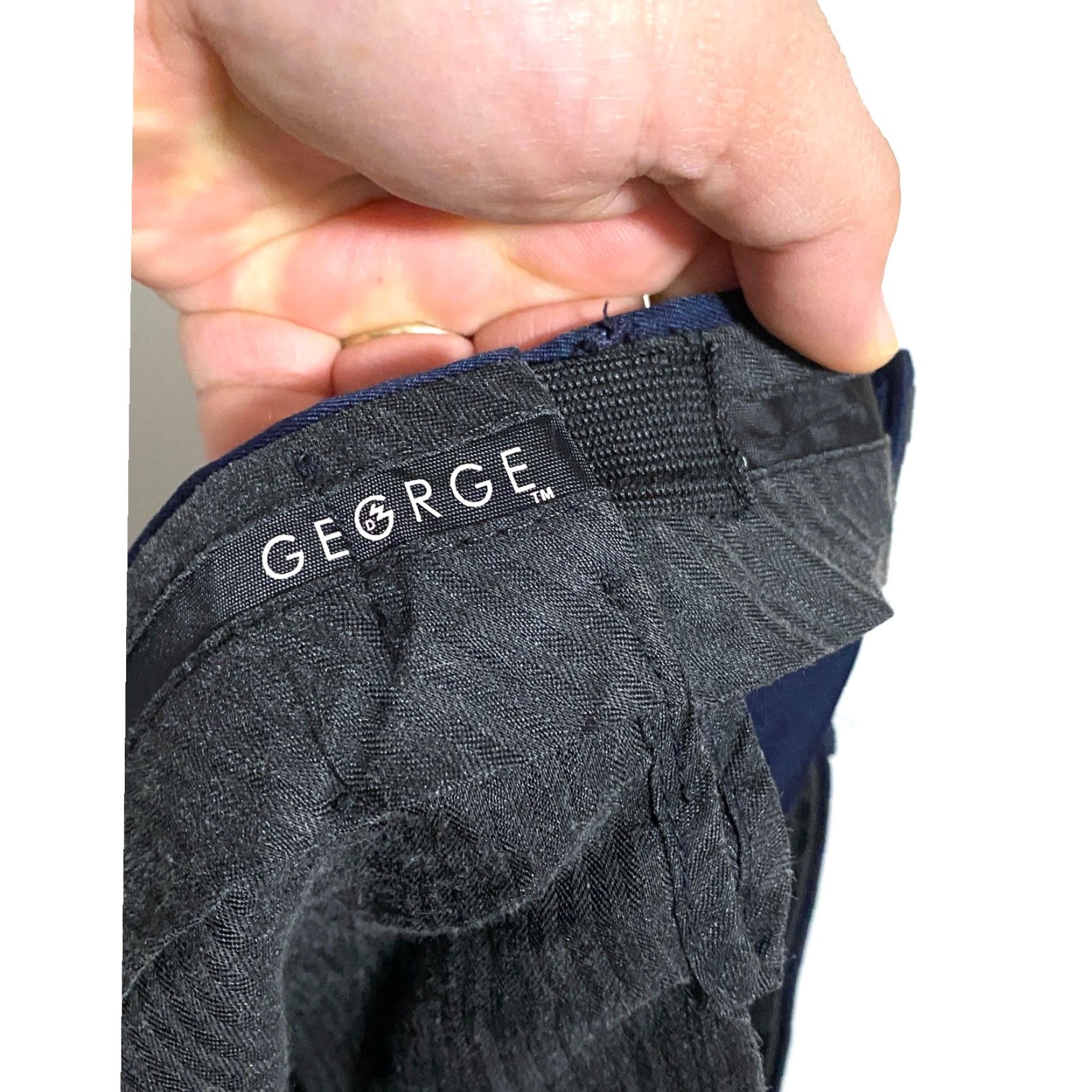 George George Navy Blue Pleated Dress Pants Mens 40x28.5 Office Preppy Workwear Classic Pants Mens Navy Blue Pleated Dress Office Workwear 40x28.5 Mens Size US 40 / EU 56 - 8 Thumbnail