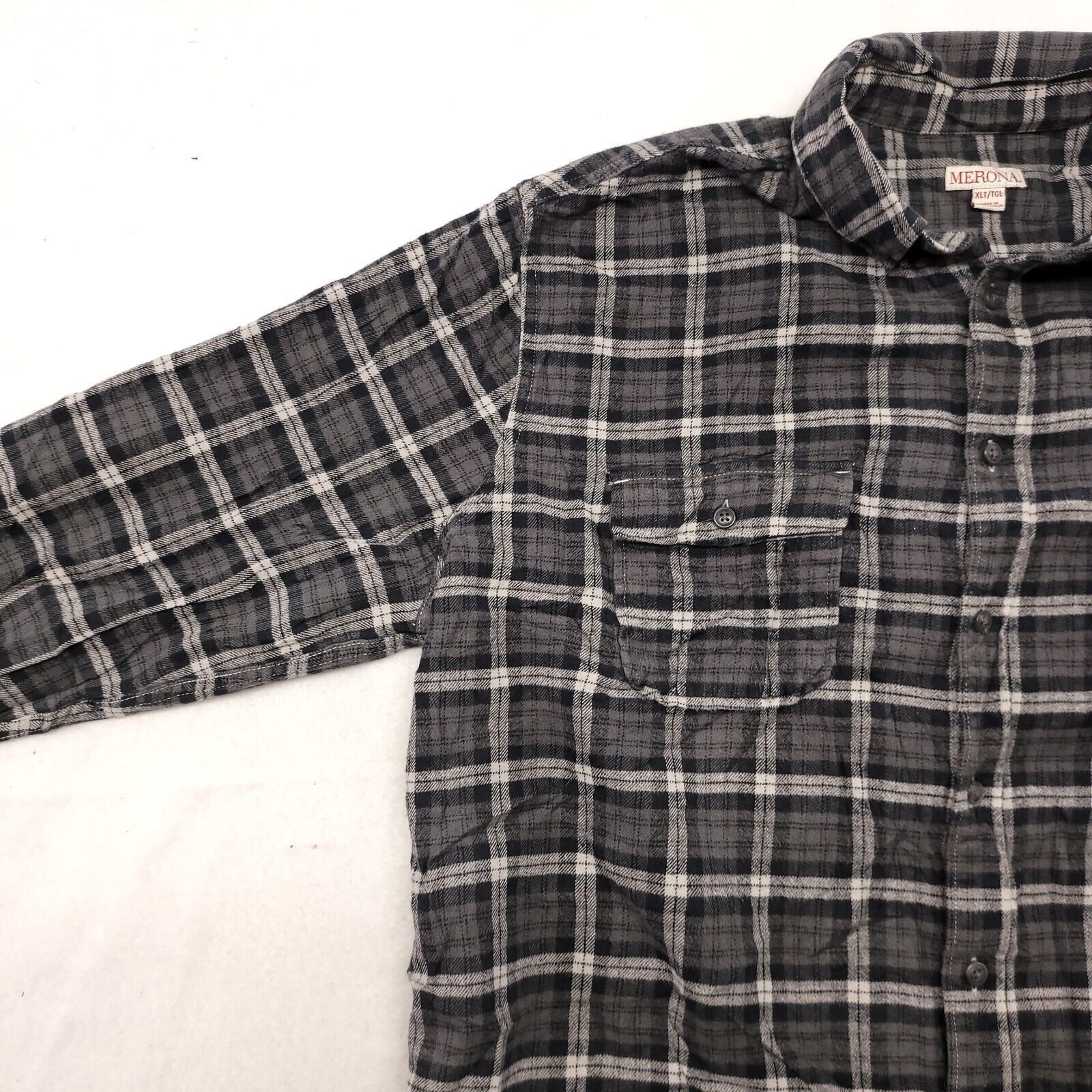 Merona Merona Madras Flannel Shirt Mens Size Extra Large Tall XLT Size US XL / EU 56 / 4 - 4 Thumbnail