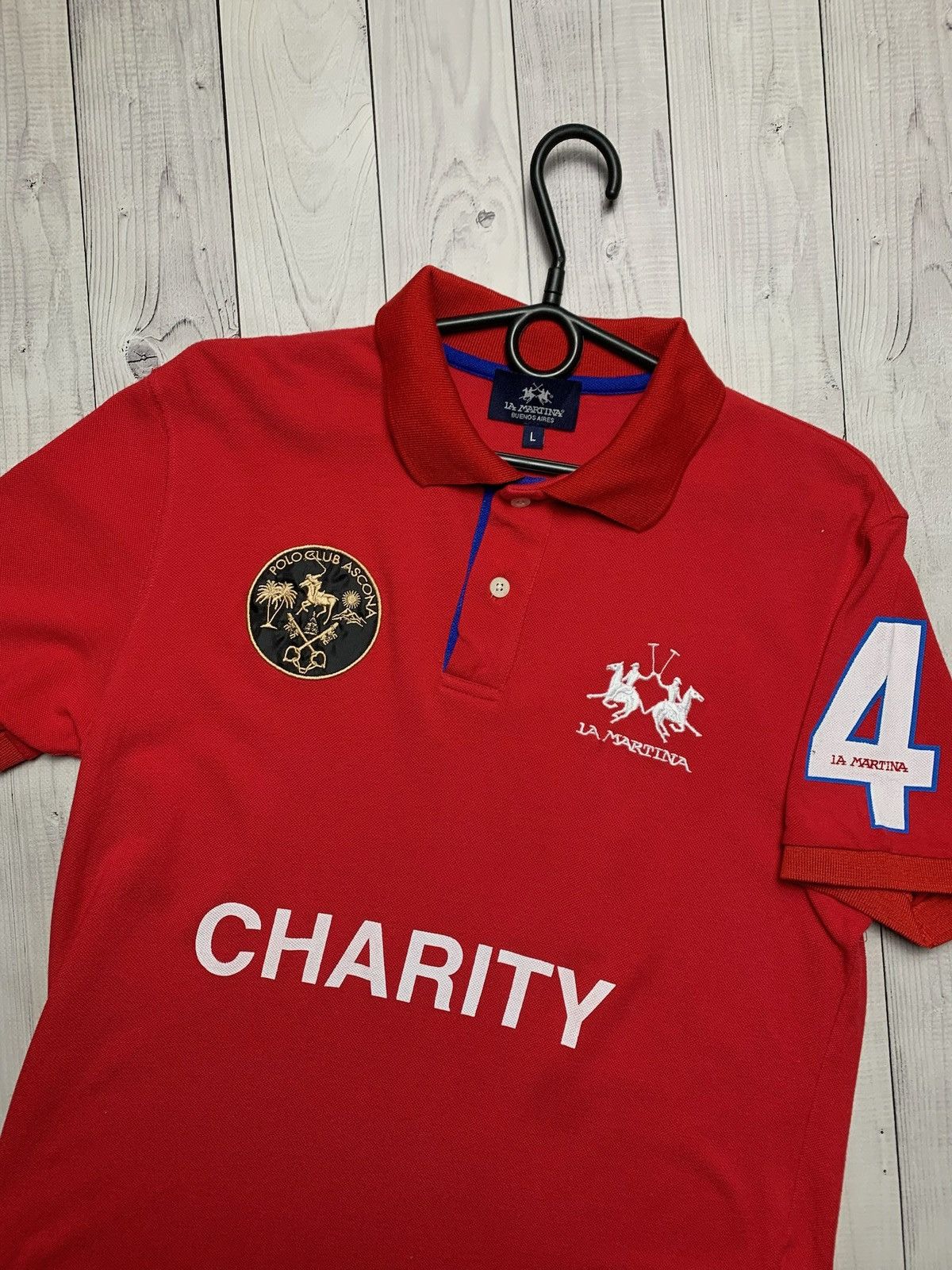 La Martina × Vintage Vintage l a Martina polo red logo 4 size L Charity Size US L / EU 52-54 / 3 - 2 Thumbnail