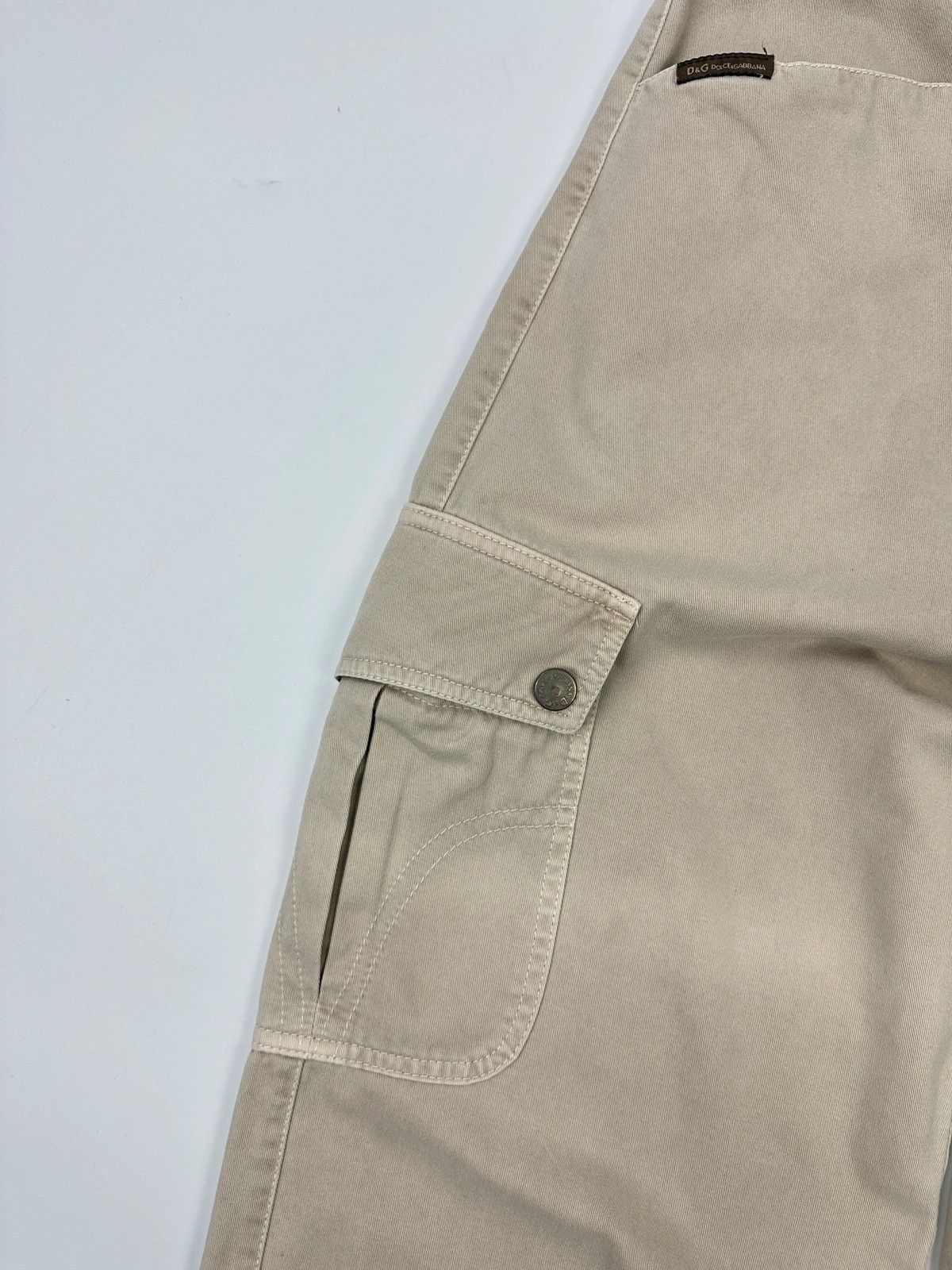 Dolce & Gabbana Dolce & Gabbana 00’s Beige Cargo Wide Legs Pants Size US 26 / EU 42 - 3 Thumbnail