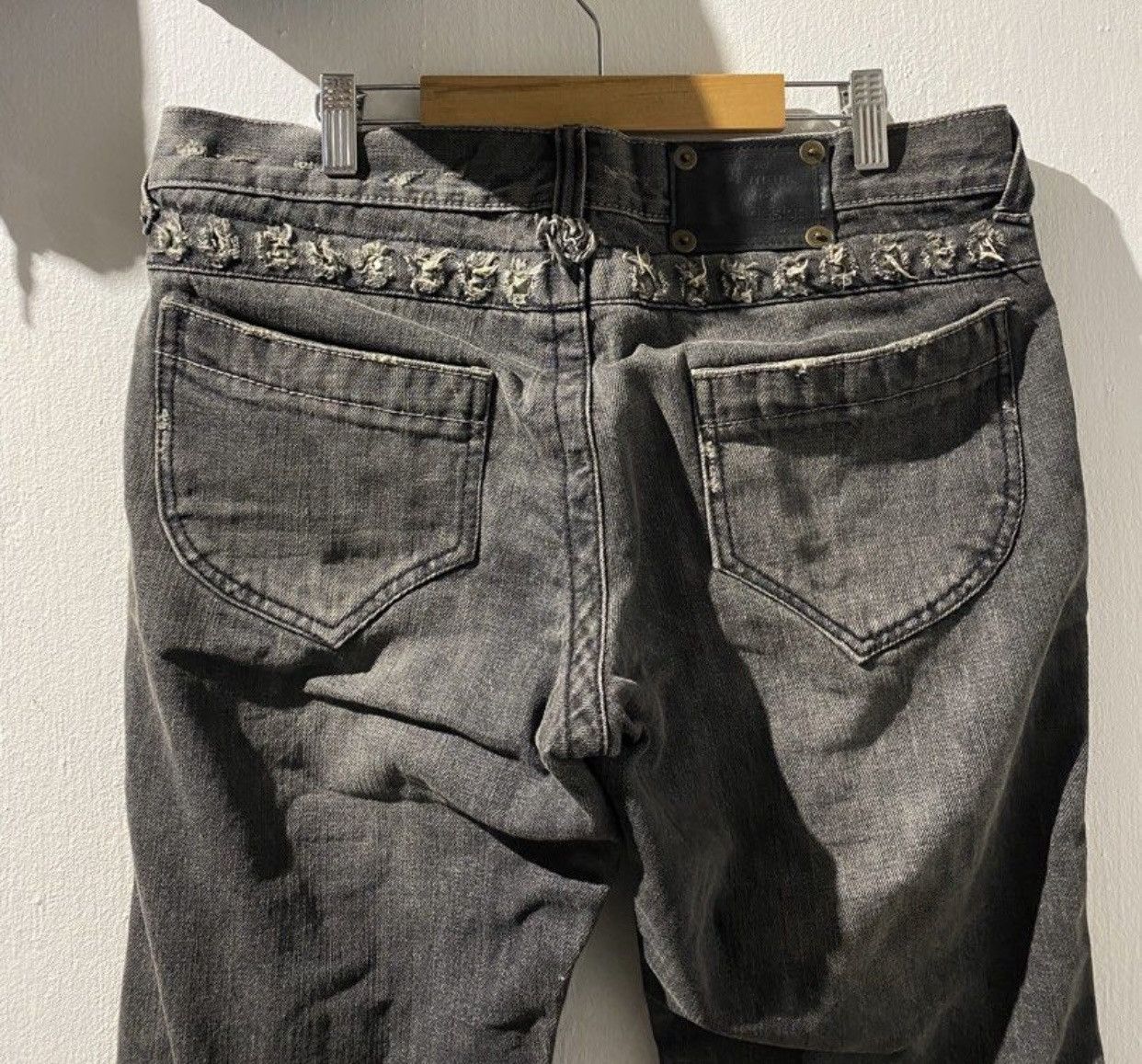 14th Addiction SICK PUNK🔥SEMANTIC STUDDED Flare distressed Size US 35 - 4 Thumbnail
