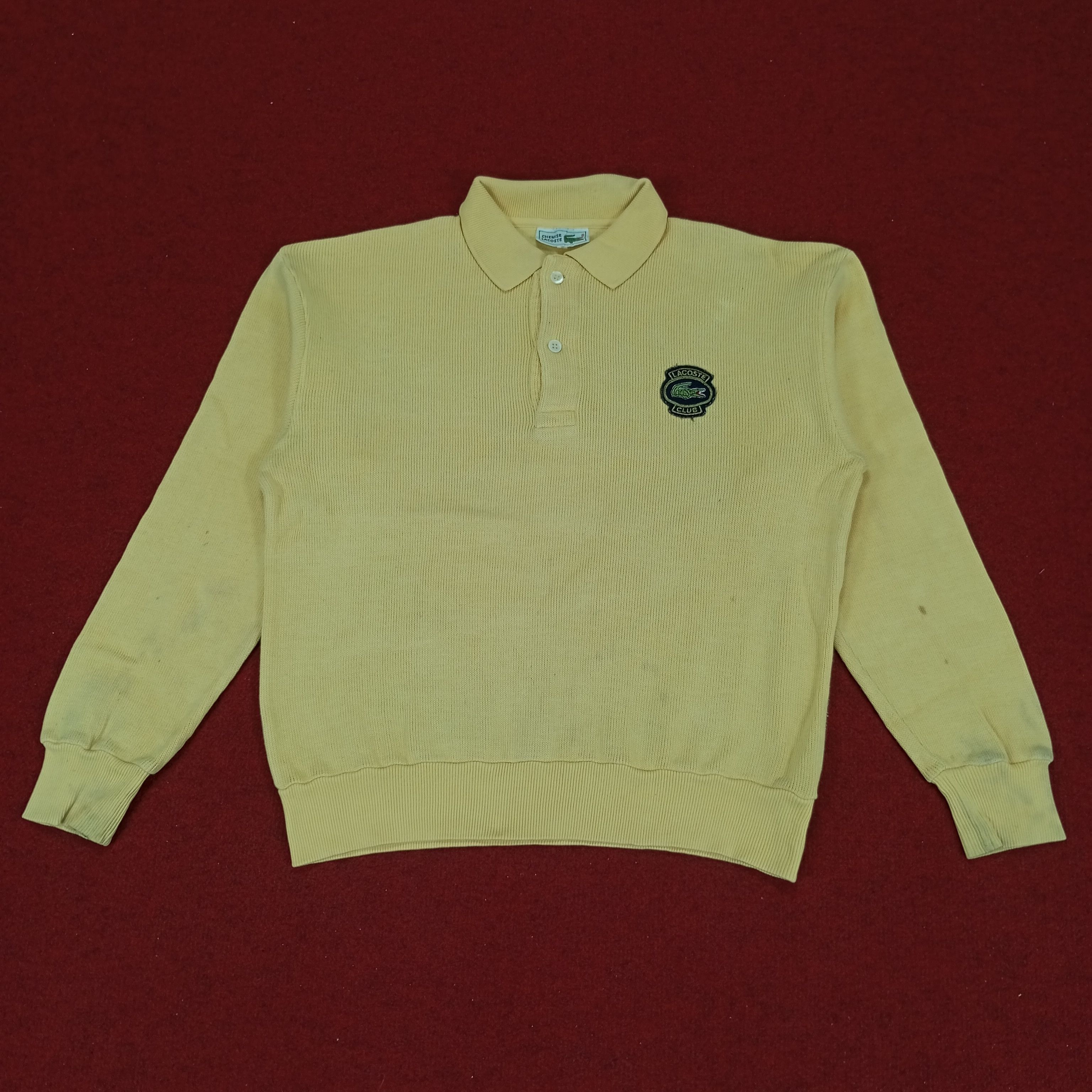 Lacoste × Vintage Lacoste Sweatshirt Collar Casual Style Size US M / EU 48-50 / 2 - 1 Thumbnail