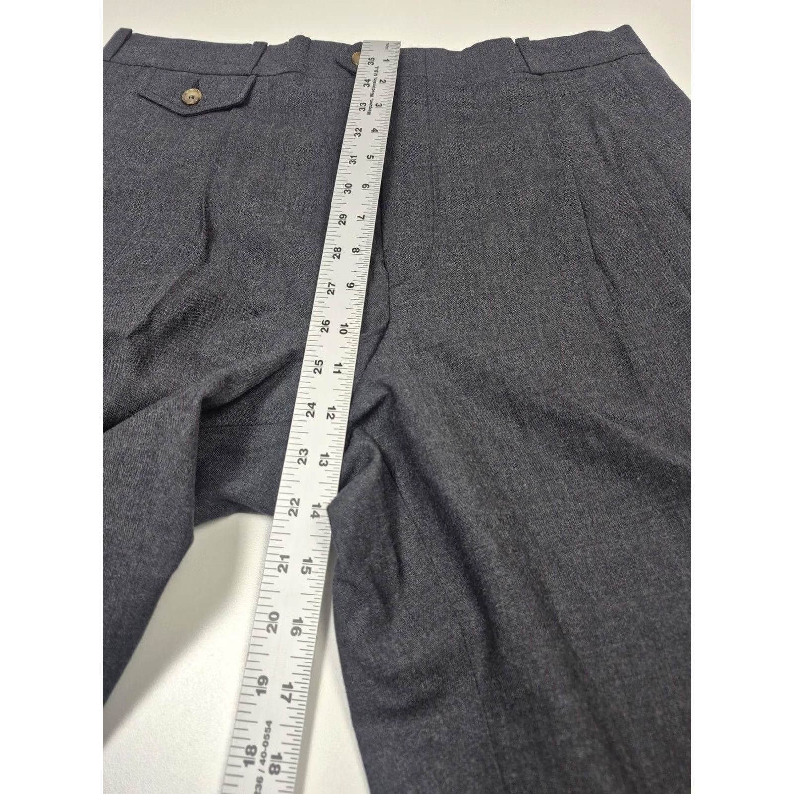 Vintage VINTAGE Racquet Club Dress Pants Mens 34x36 Gray Wool Pleated Straight Flannel Size US 34 / EU 50 - 7 Thumbnail
