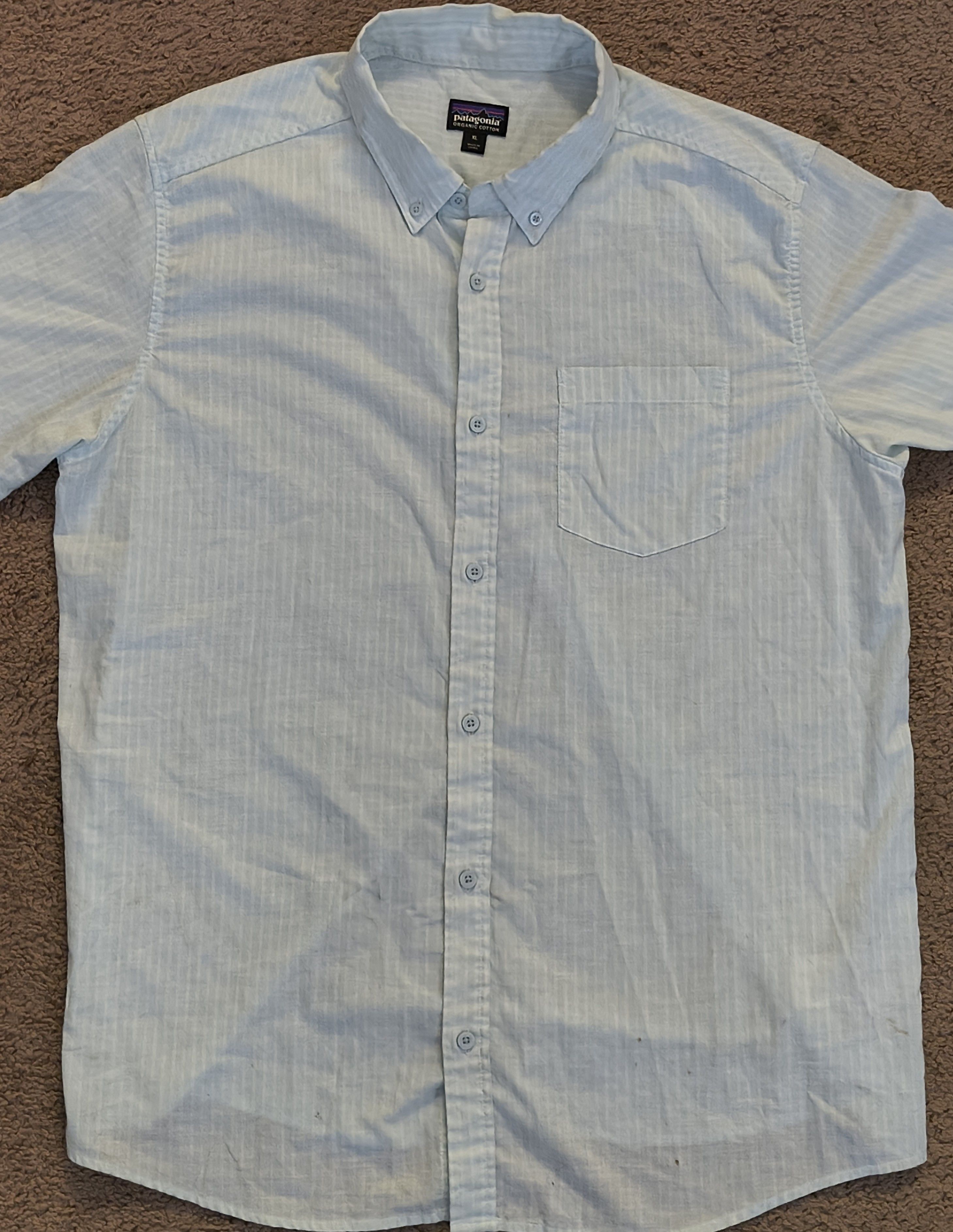 Patagonia Short sleeve button up Patagonia green white stripe shirt XL Size US XL / EU 56 / 4 - 3 Thumbnail