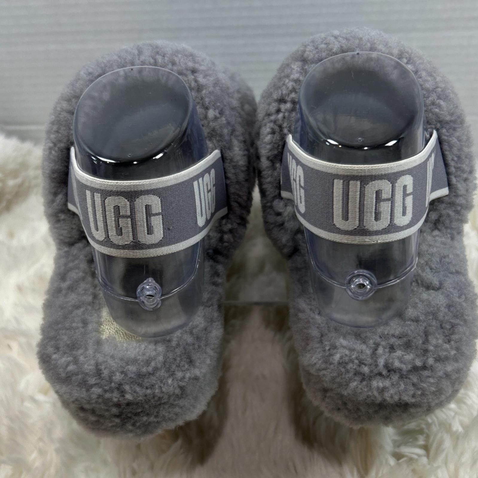 Ugg UGG OH YEAH Women Slingback Slipper Gray Sz 9 US Fluff Wool Size US 9 / IT 39 - 5 Thumbnail