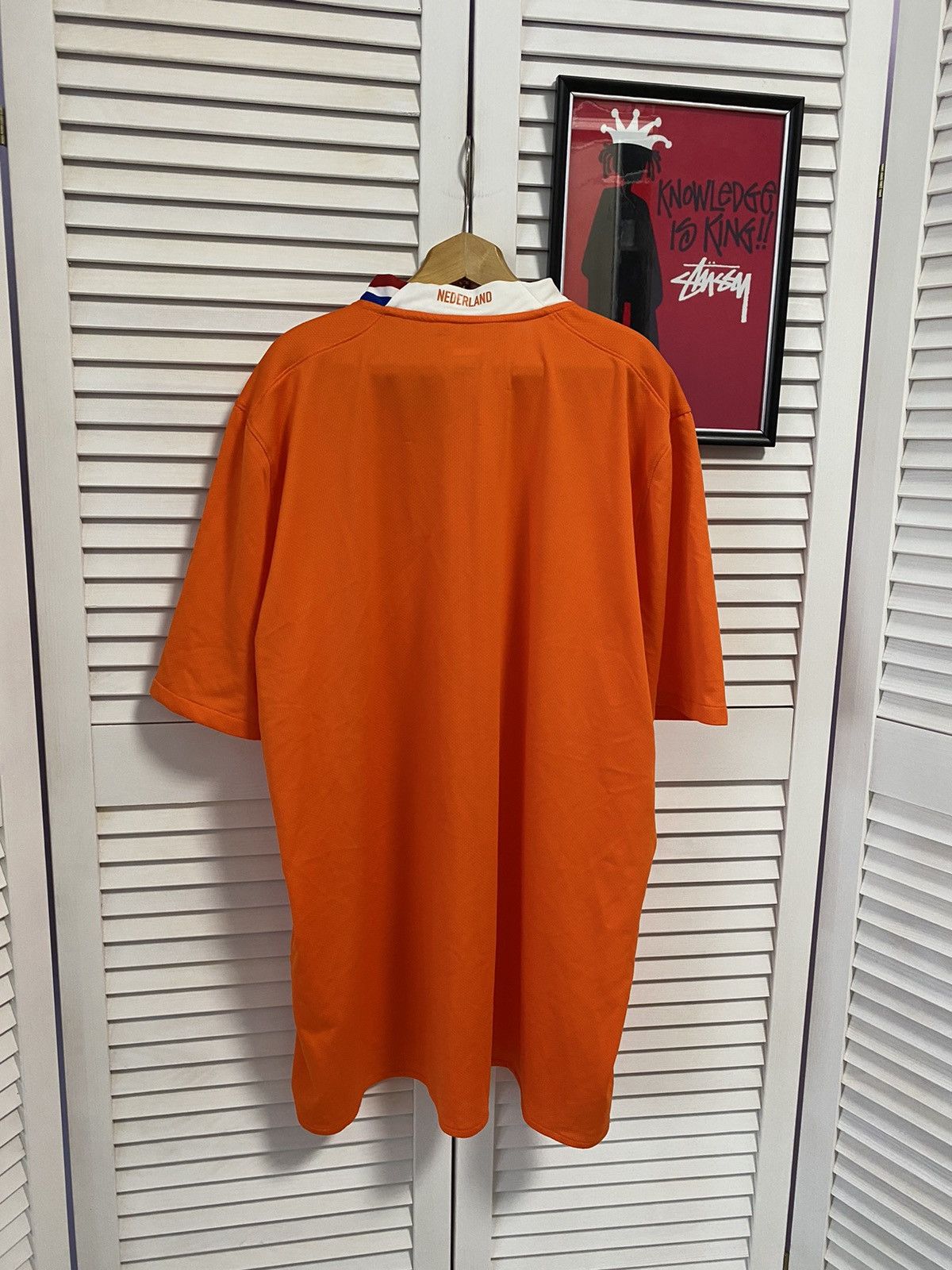 Nike Shirt Soccer Jersey Nike Fit KNVB Nederland 2008 - 09 Y Size US XL / EU 56 / 4 - 4 Thumbnail
