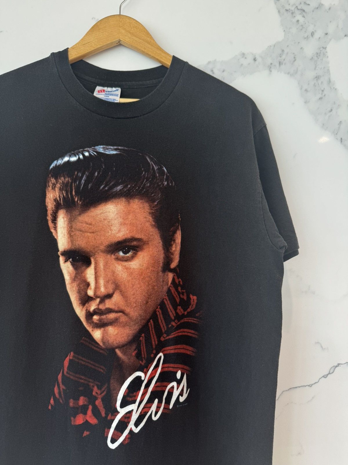 Band Tees Vintage 1990 Elvis Big Face T Shirt Size US L / EU 52-54 / 3 - 2 Thumbnail