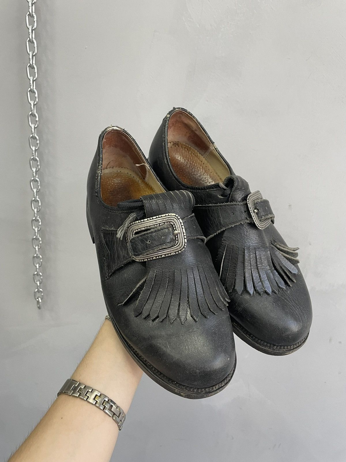 A.S.98 90s western low leather boots guidi style Size US 8 / EU 41 - 2 Thumbnail