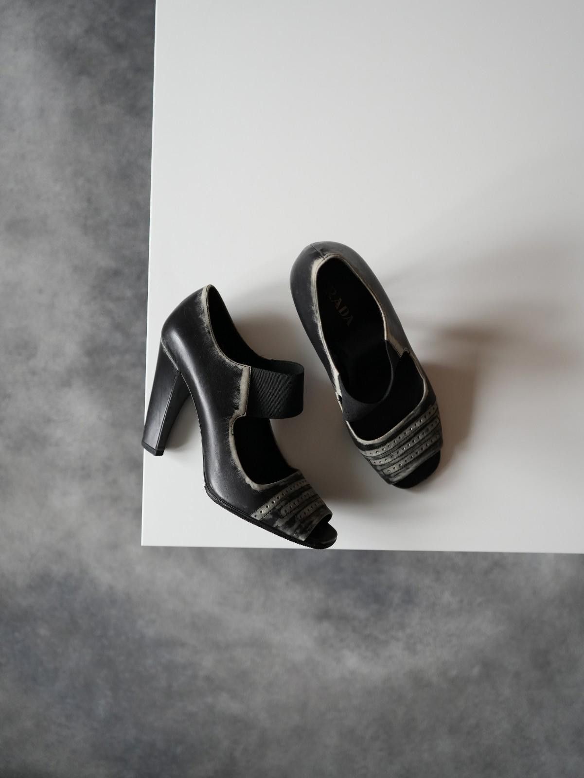 Prada FW 2007 Prada Distressed Leather Strap Open Toe Heel Pumps Size US 7 / IT 37 - 2 Thumbnail
