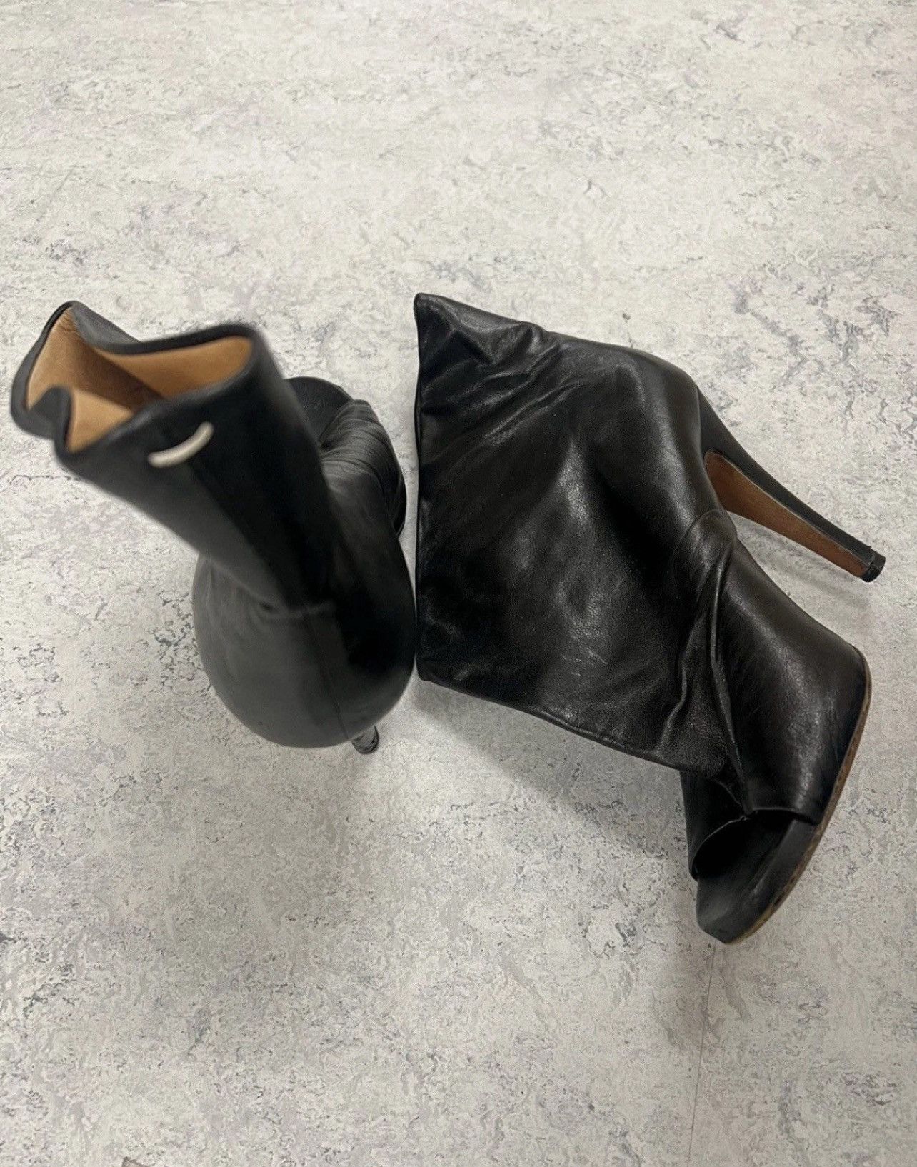 Maison Margiela Maison Margiela Black Wide Leg Boots SS2012 Size US 7.5 / IT 37.5 - 3 Thumbnail