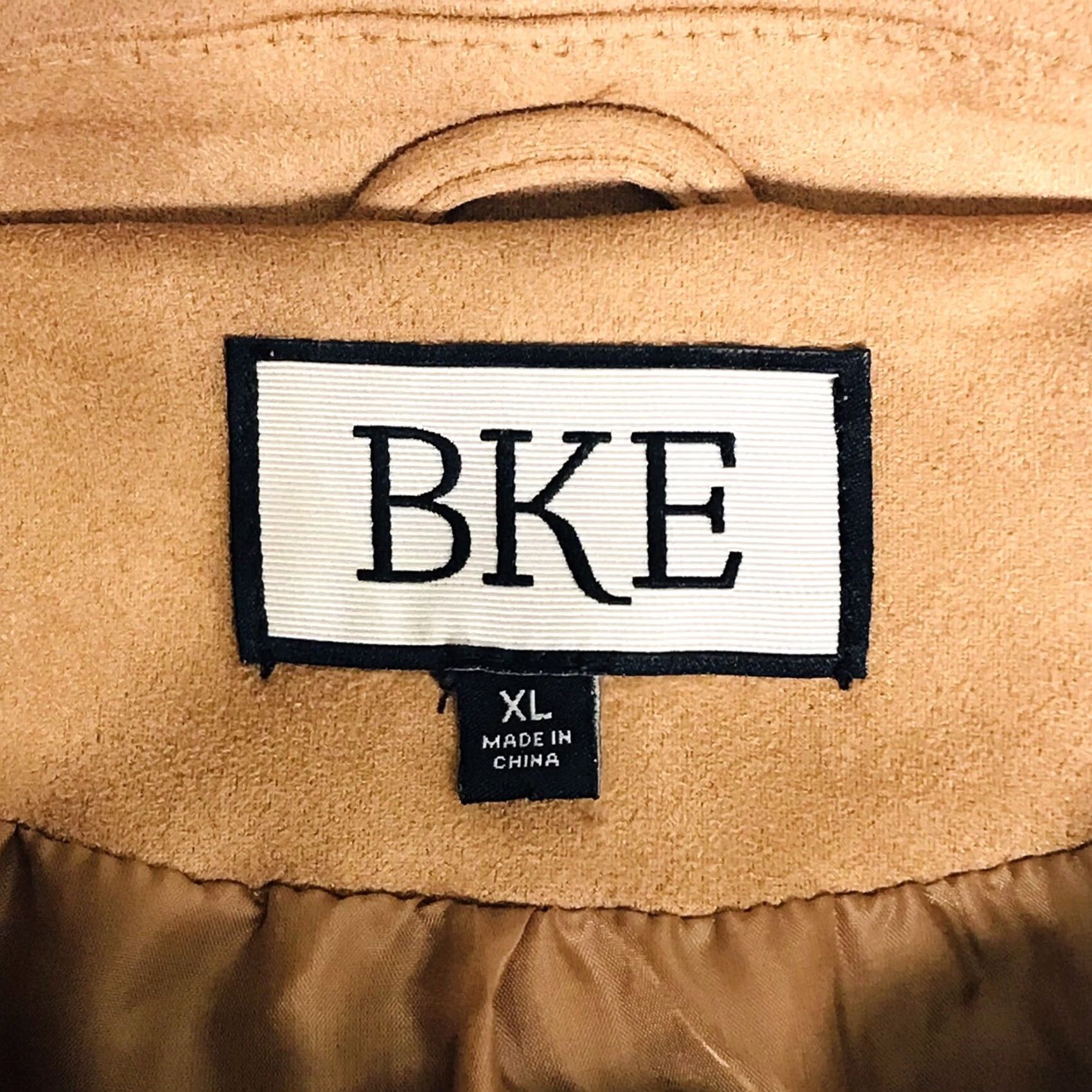 BKE BKE Women Brown Faux Suede Studded Stretch Asymmetrical Zip Jacket XL Jacket Womens Brown Leatherette Buckle Zipper Pockets Motorcycle Size XL / US 12-14 / IT 48-50 - 3 Thumbnail