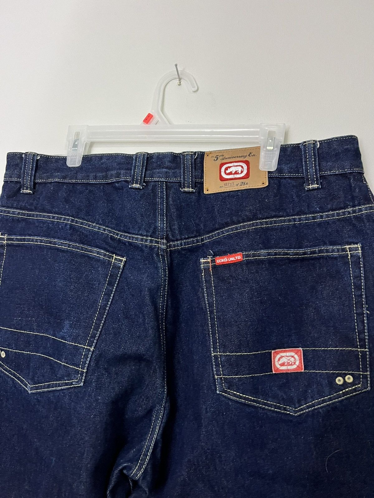 Ecko Unltd. × Vintage Vintage Y2K Ecko Unltd Baggy Navy Denim Jeans Size US 38 / EU 54 - 6 Thumbnail