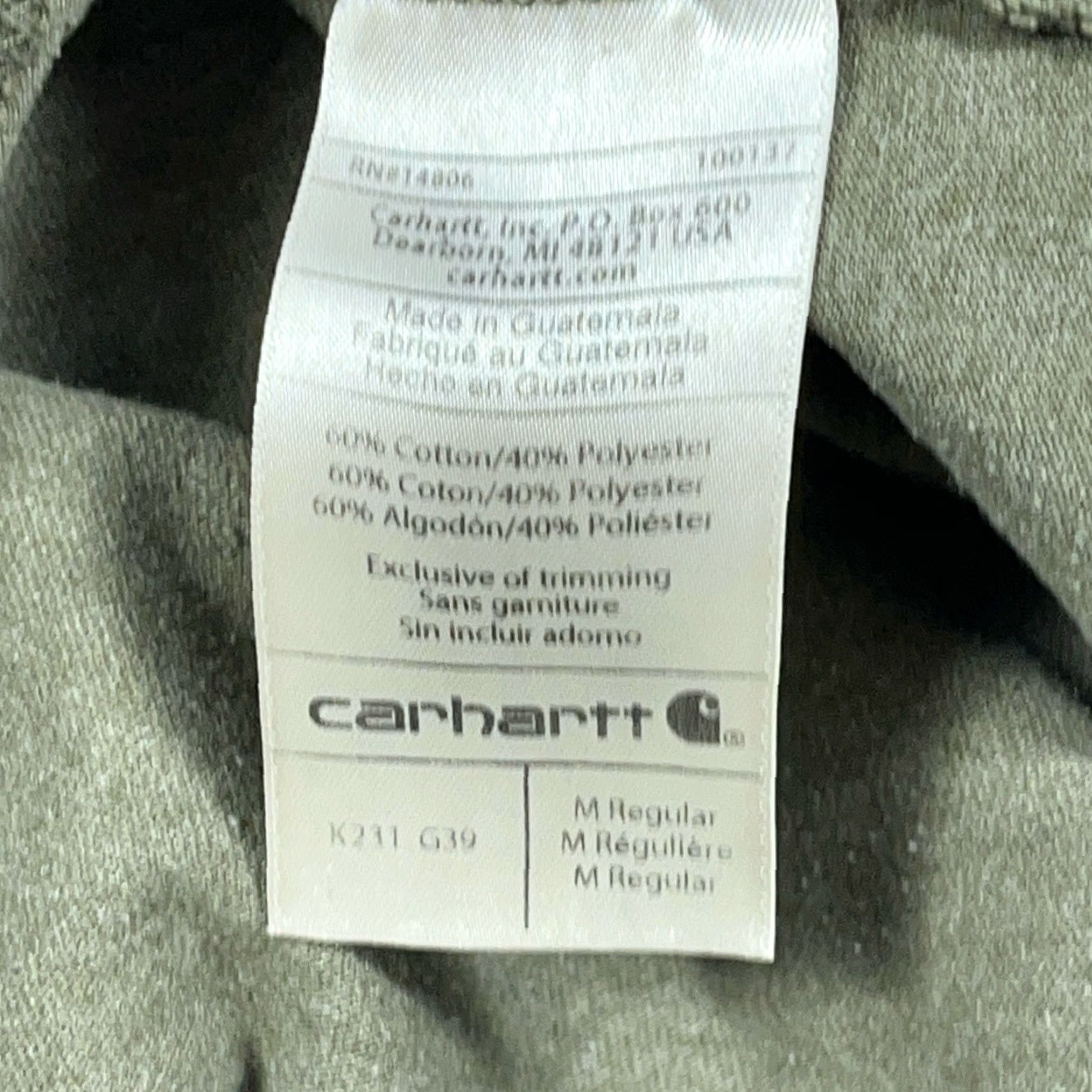 Carhartt Carhartt Shirt Men L Olive Green Logo Work Wear Tee Y2K Original Vintage Size US L / EU 52-54 / 3 - 5 Thumbnail