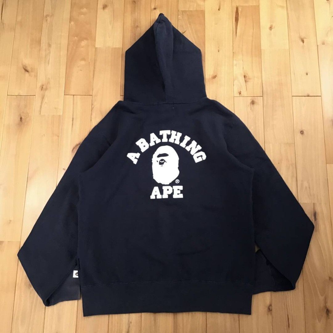Bape BAPE College logo full zip hoodie a bathing ape Size US L / EU 52-54 / 3 - 3 Thumbnail