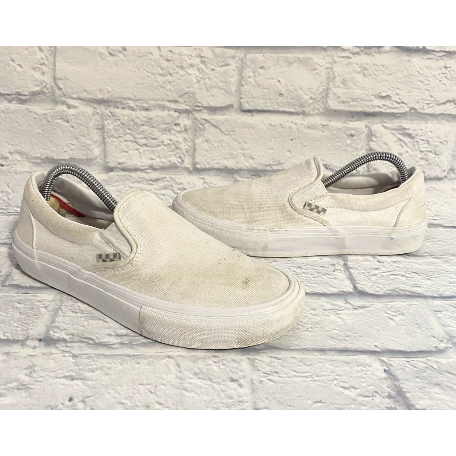 Vans VANS Classic Slip-On Shoes Canvas White Pop Cush Men Sz 6.5 / Women Sz 8 Size M / US 6-8 / IT 42-44 - 2 Thumbnail