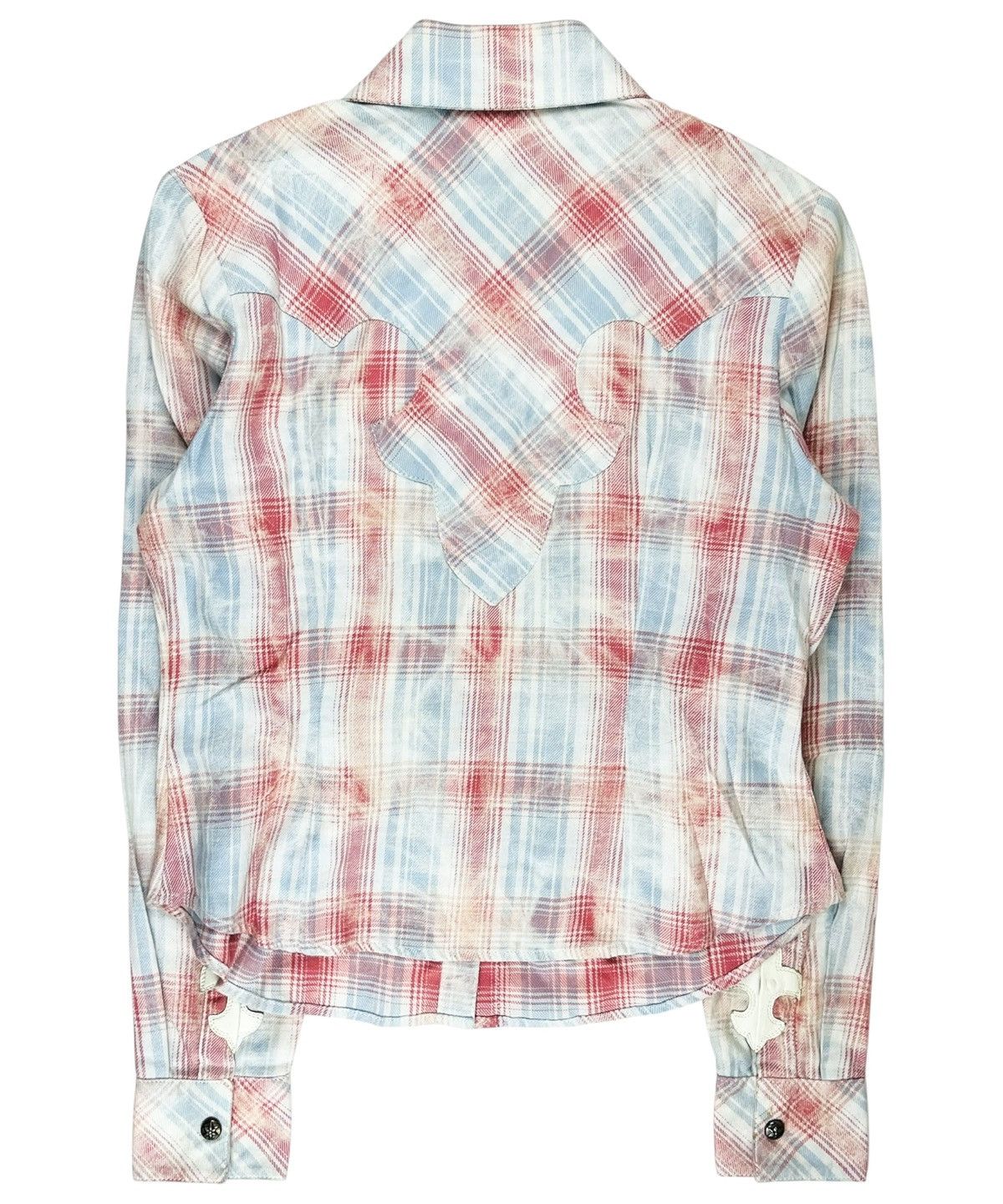 Chrome Hearts Chrome Hearts Leather Fleur De Lis Patch Flannel Shirt Size S / US 4 / IT 40 - 3 Thumbnail