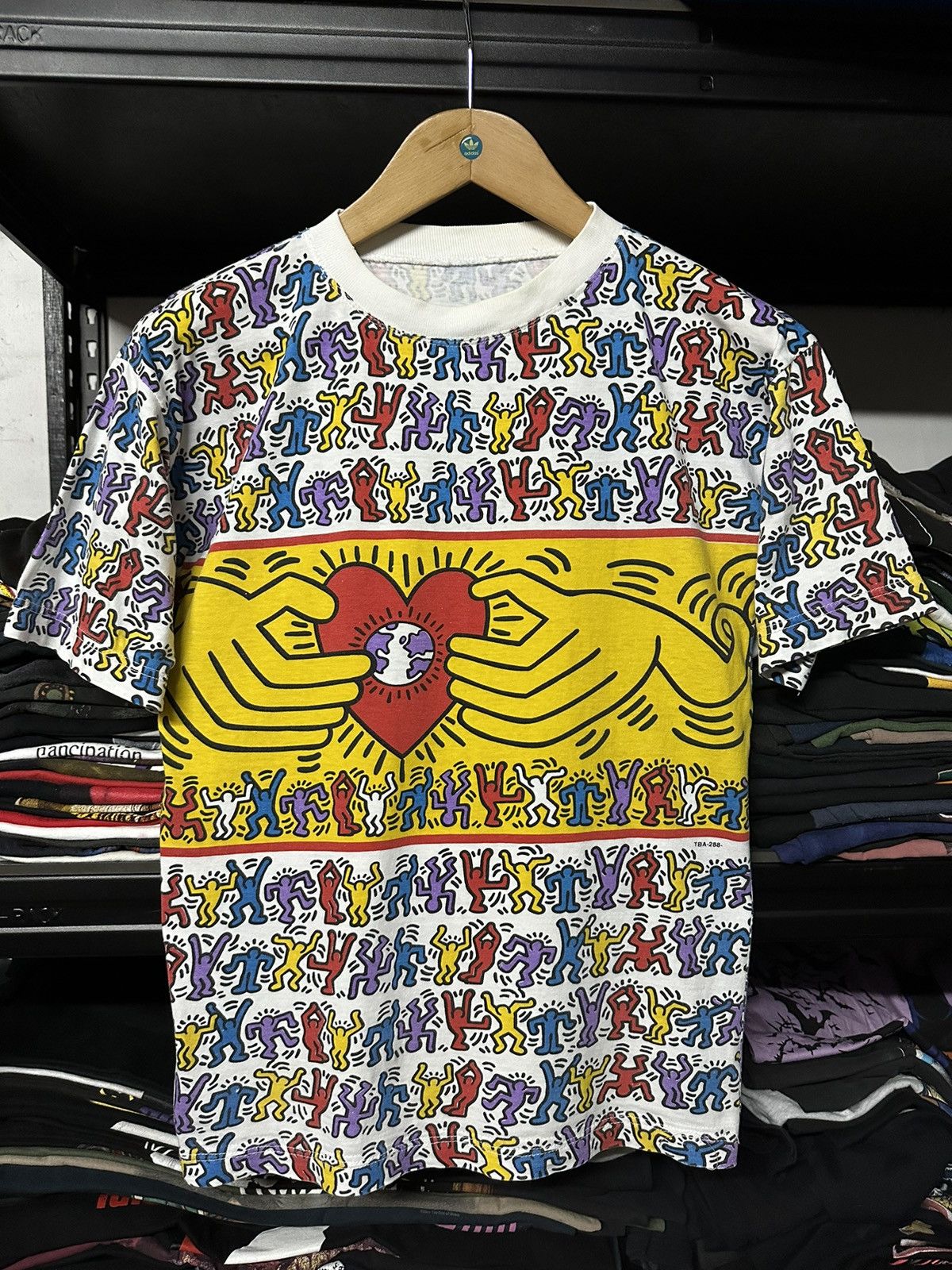 Vintage 90s Keith Haring Popart Ovp Tee