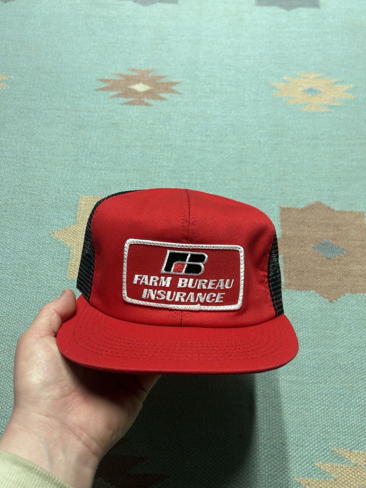 Vintage Vtg k products trucker hat farm bureau insurance patch USA Size ONE SIZE - 2 Thumbnail