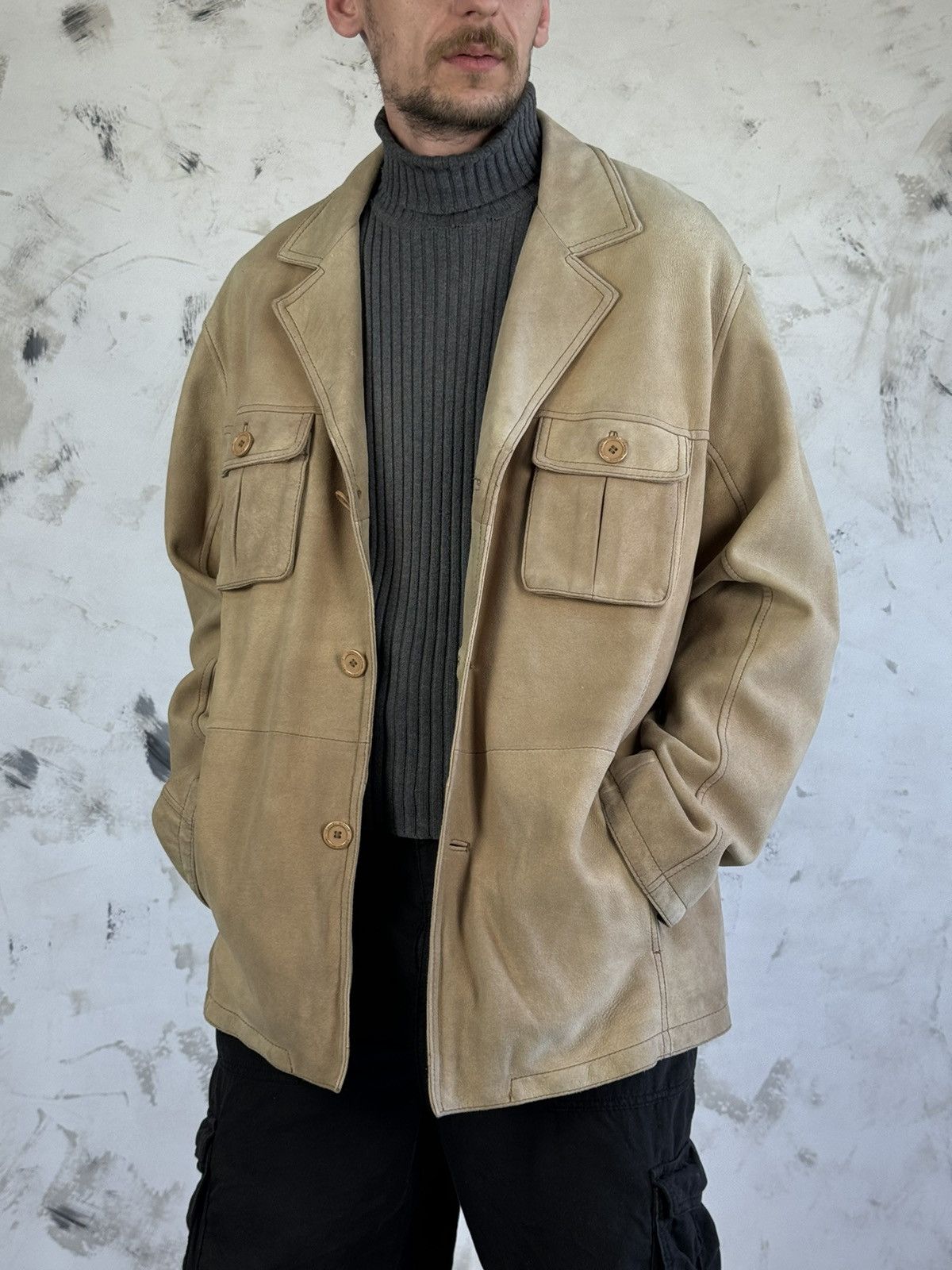 Camel Vintage Camel Active Leather Jacket Size XL - XXL 56 Size US XL / EU 56 / 4 - 1 Thumbnail